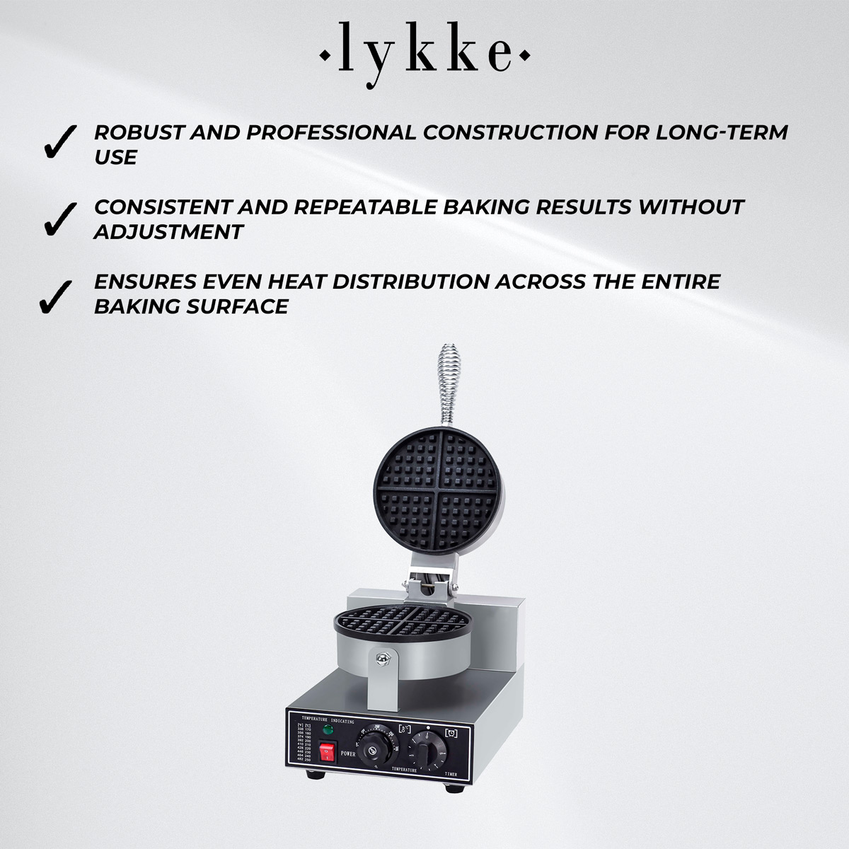 Lykke Waffle Maker Single, 1.2 kW