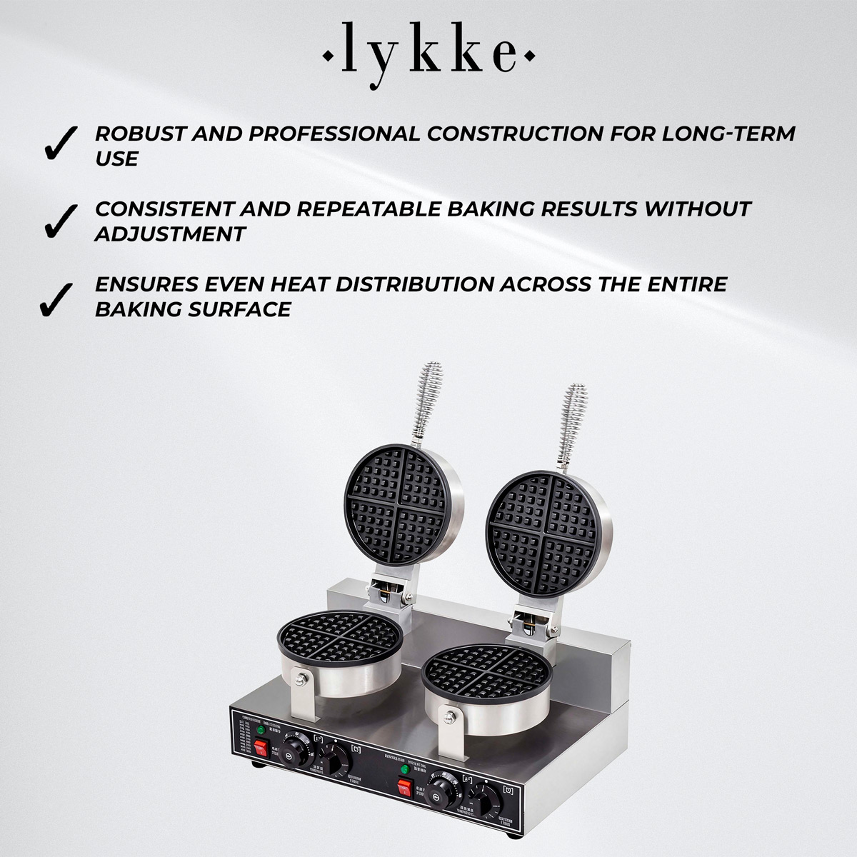 Lykke Waffle Maker Double, 2.4 kW