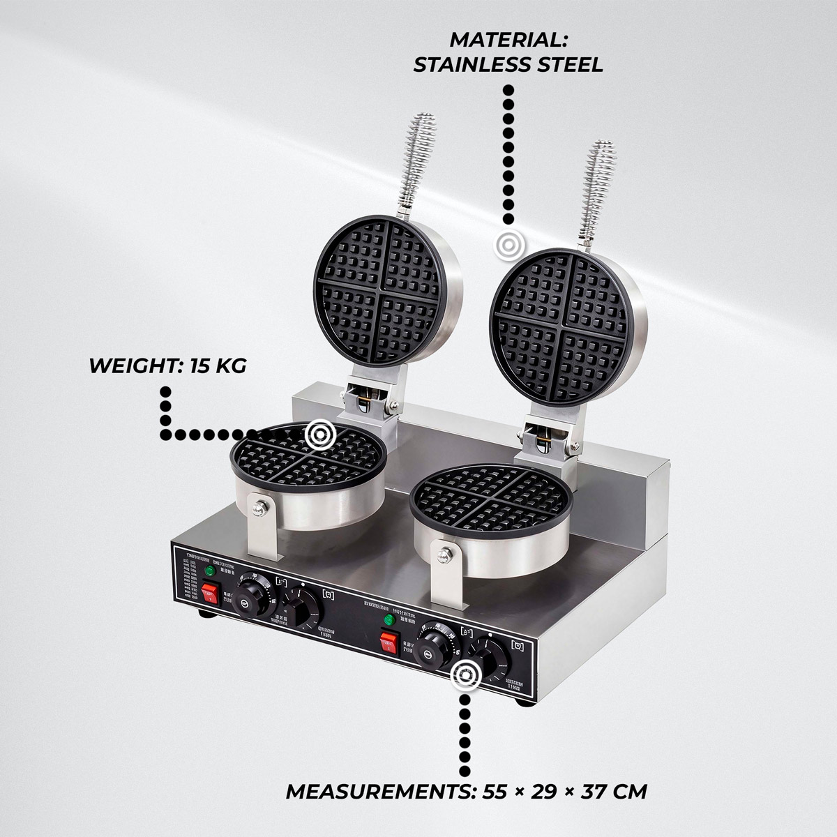 Lykke Waffle Maker Double, 2.4 kW