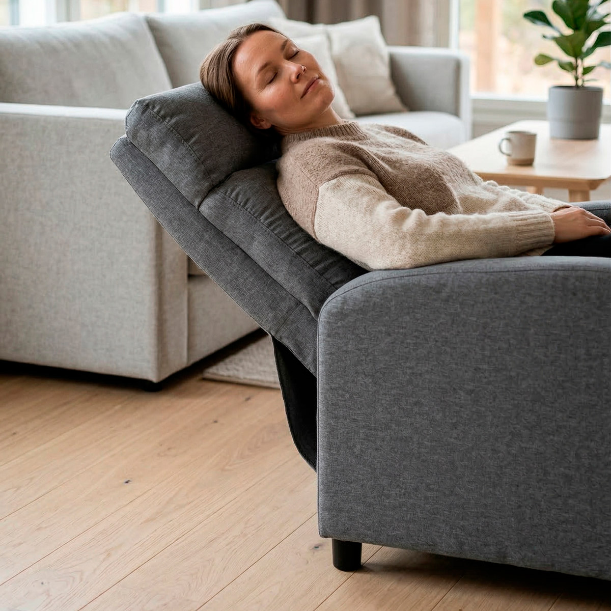 Lykke Reclinerfåtölj Standard, mörkgrå