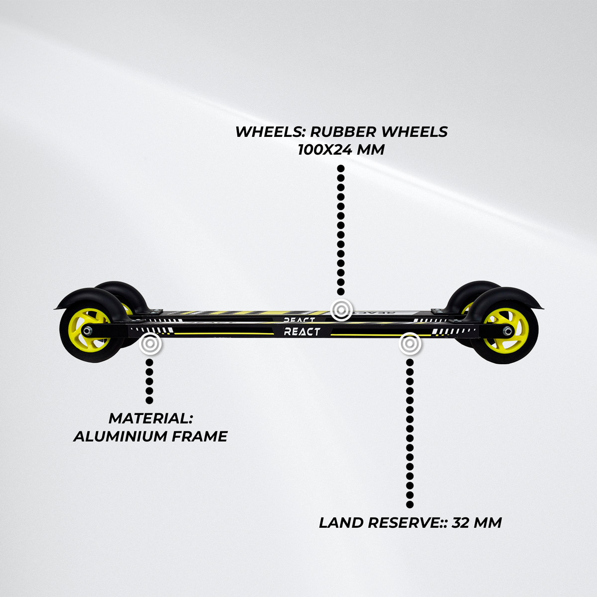 React Roller Skis Skate 610mm