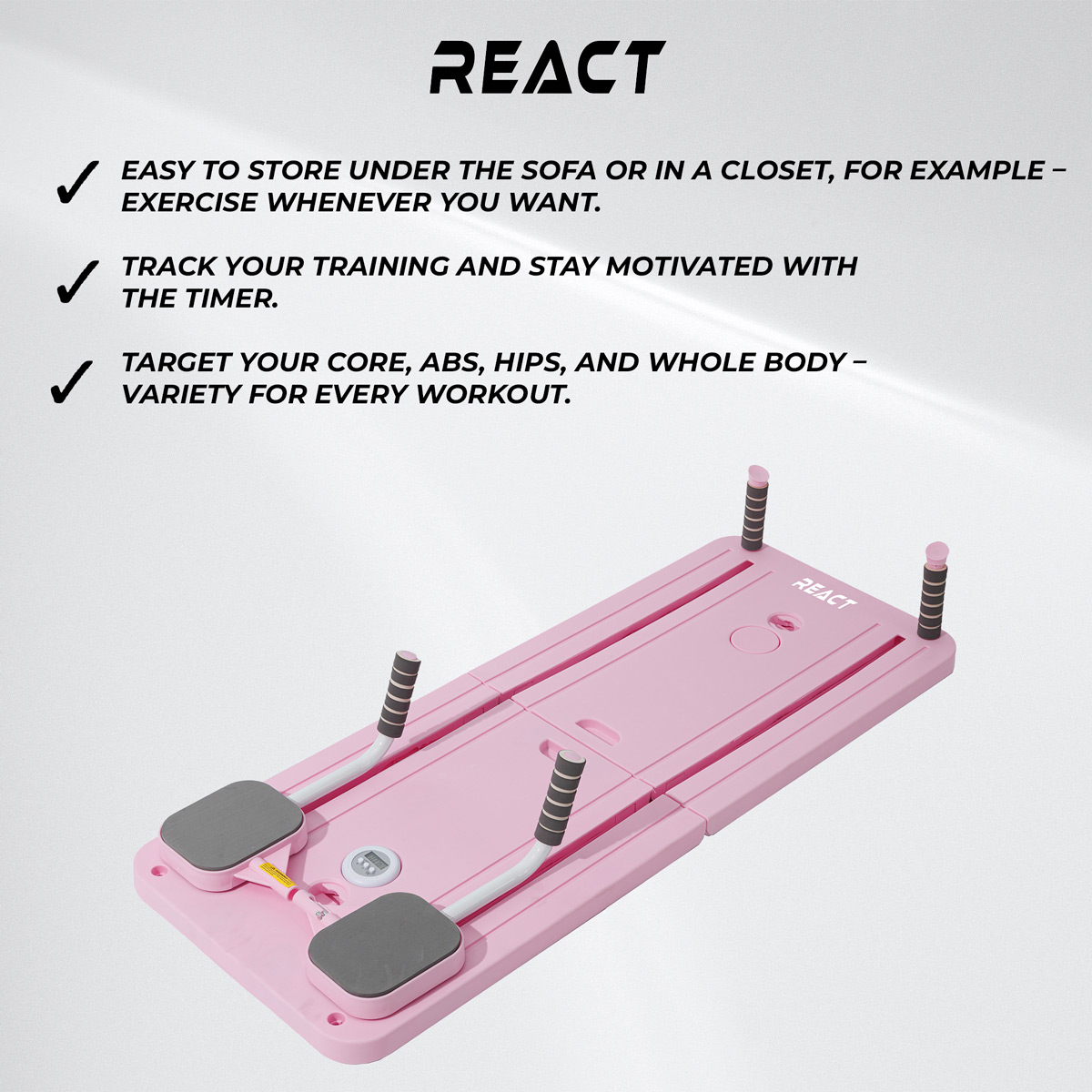 React Pilates Reformer Machine, Pink