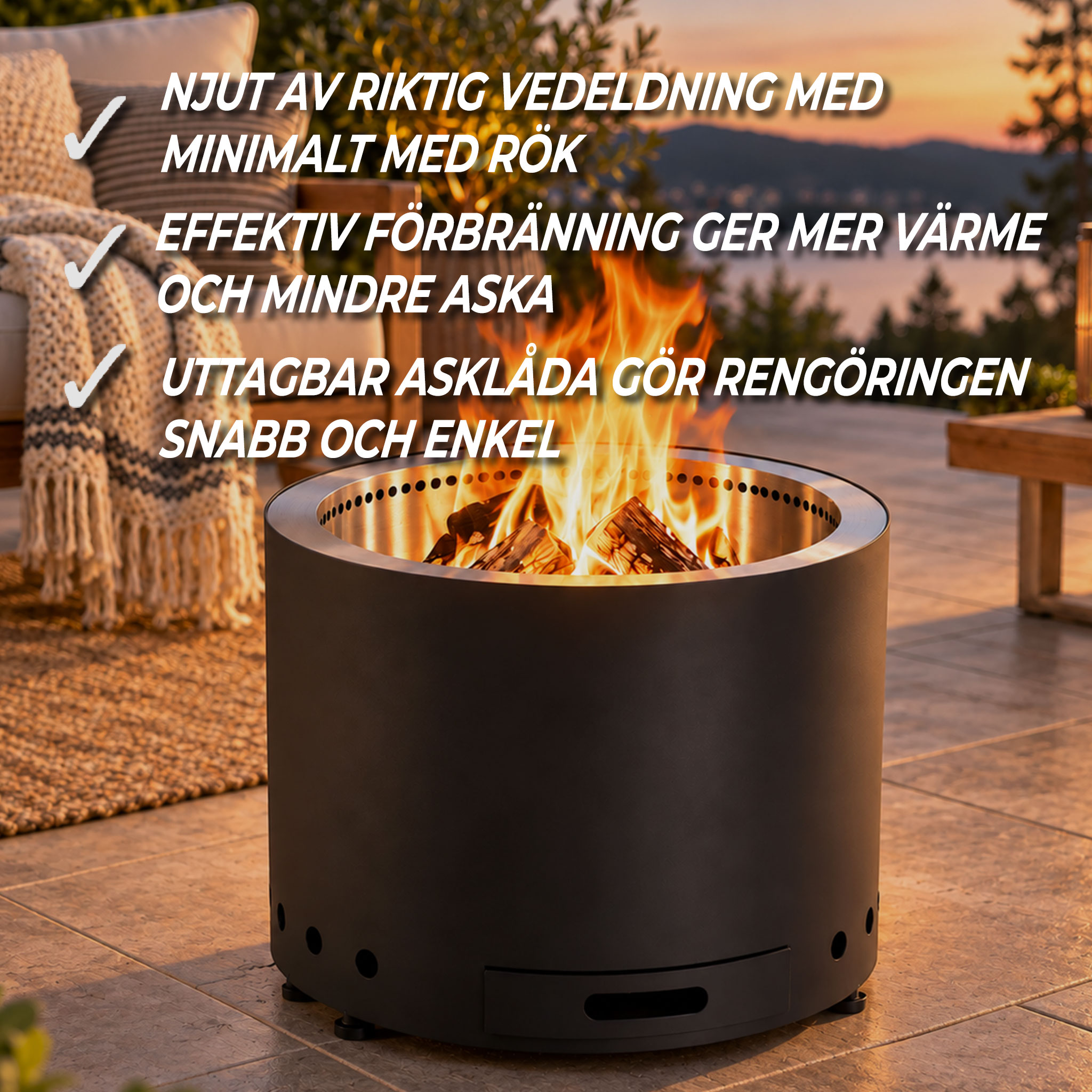 Limousin rökfri eldstad