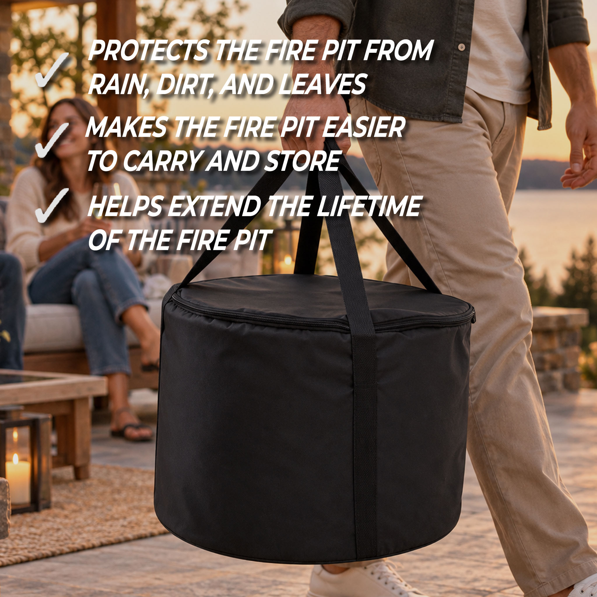 Limousin Smokeless Outdoor Firepit Rain Cover