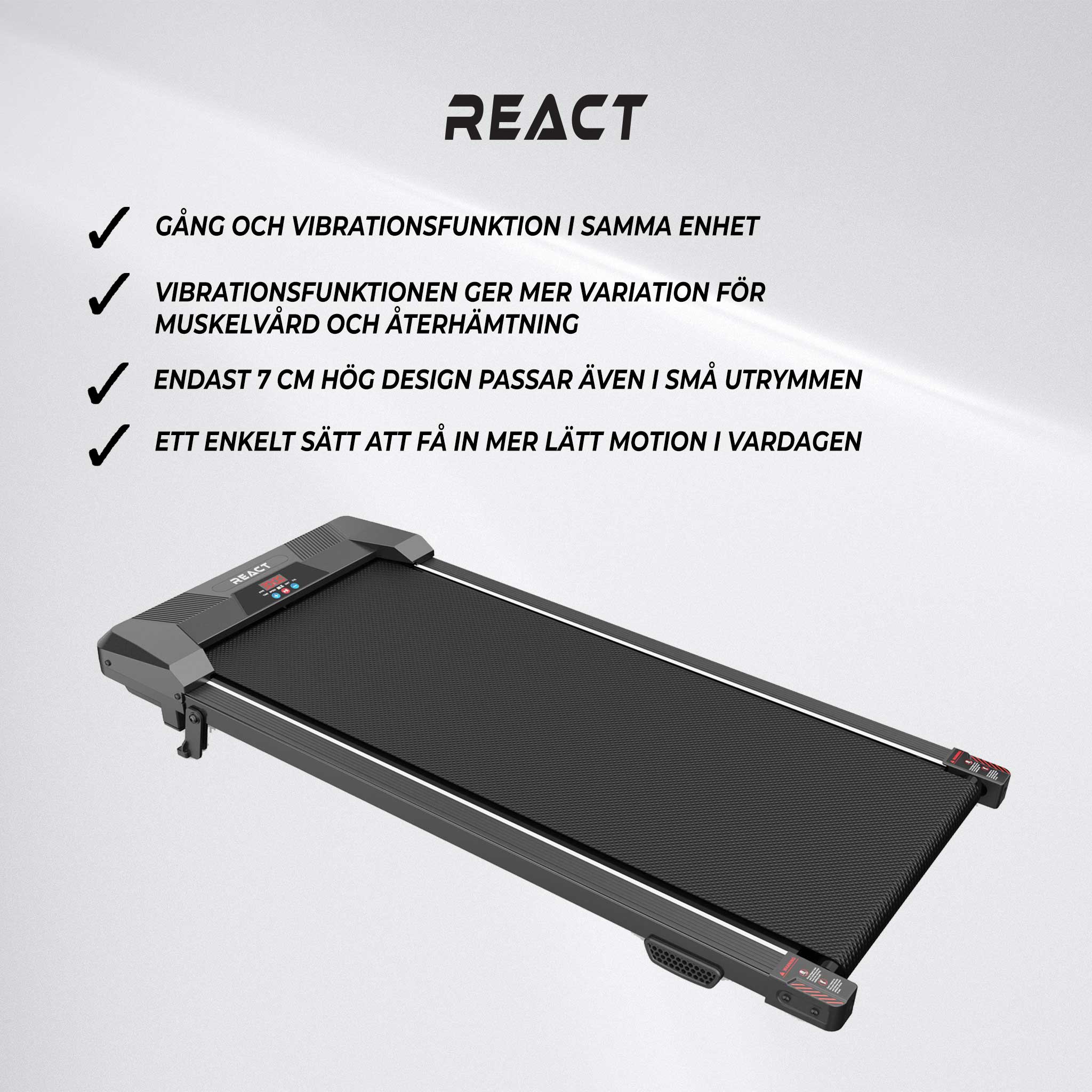 React Under Desk Gåband 700 med vibrationsfunktion