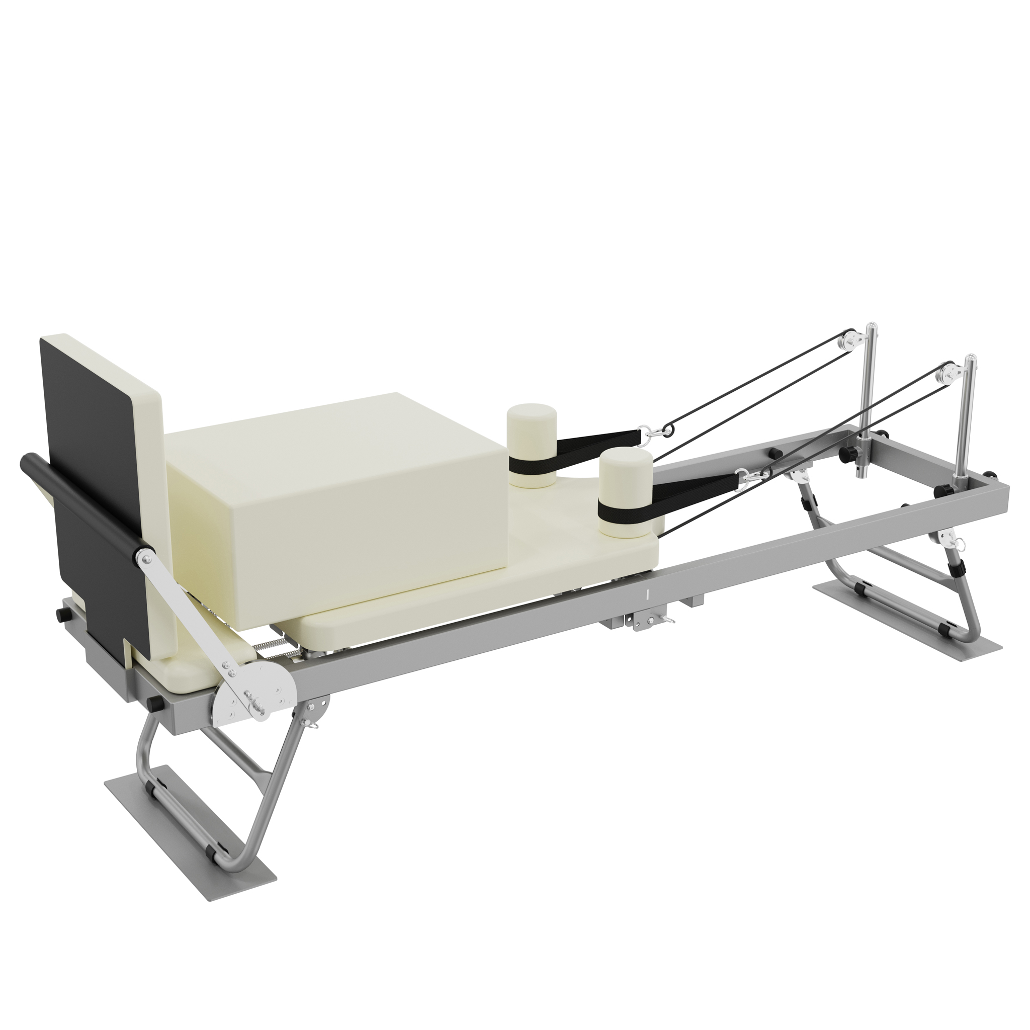 Nordcore Pilates Reformer Maschine, faltbar, weiß