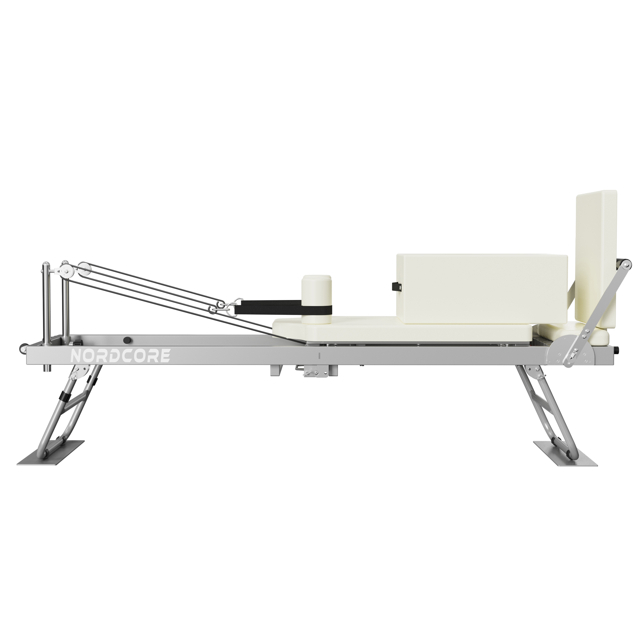 Nordcore Pilates Reformer iekārta, salokāma, balta