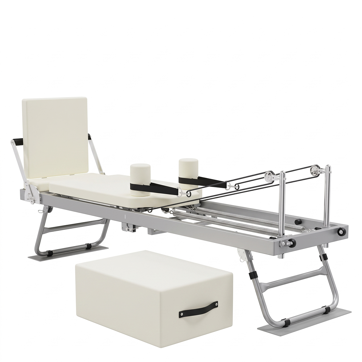 Nordcore Pilates Reformer iekārta, salokāma, balta