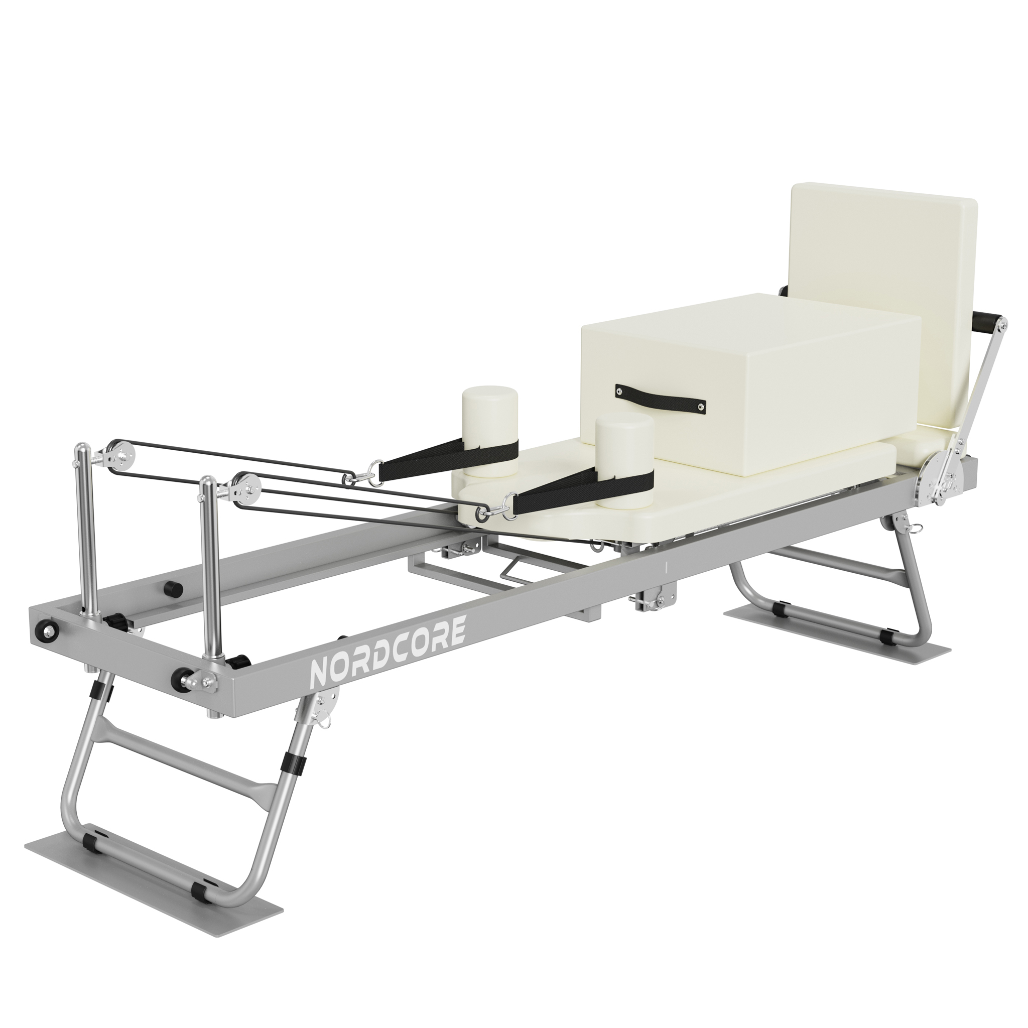 Nordcore Pilates Reformer iekārta, salokāma, balta