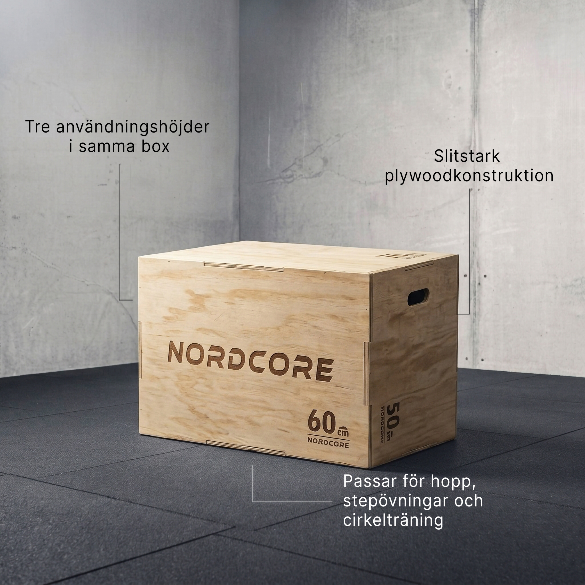 Nordcore Plyobox i Trä 50X60X76CM