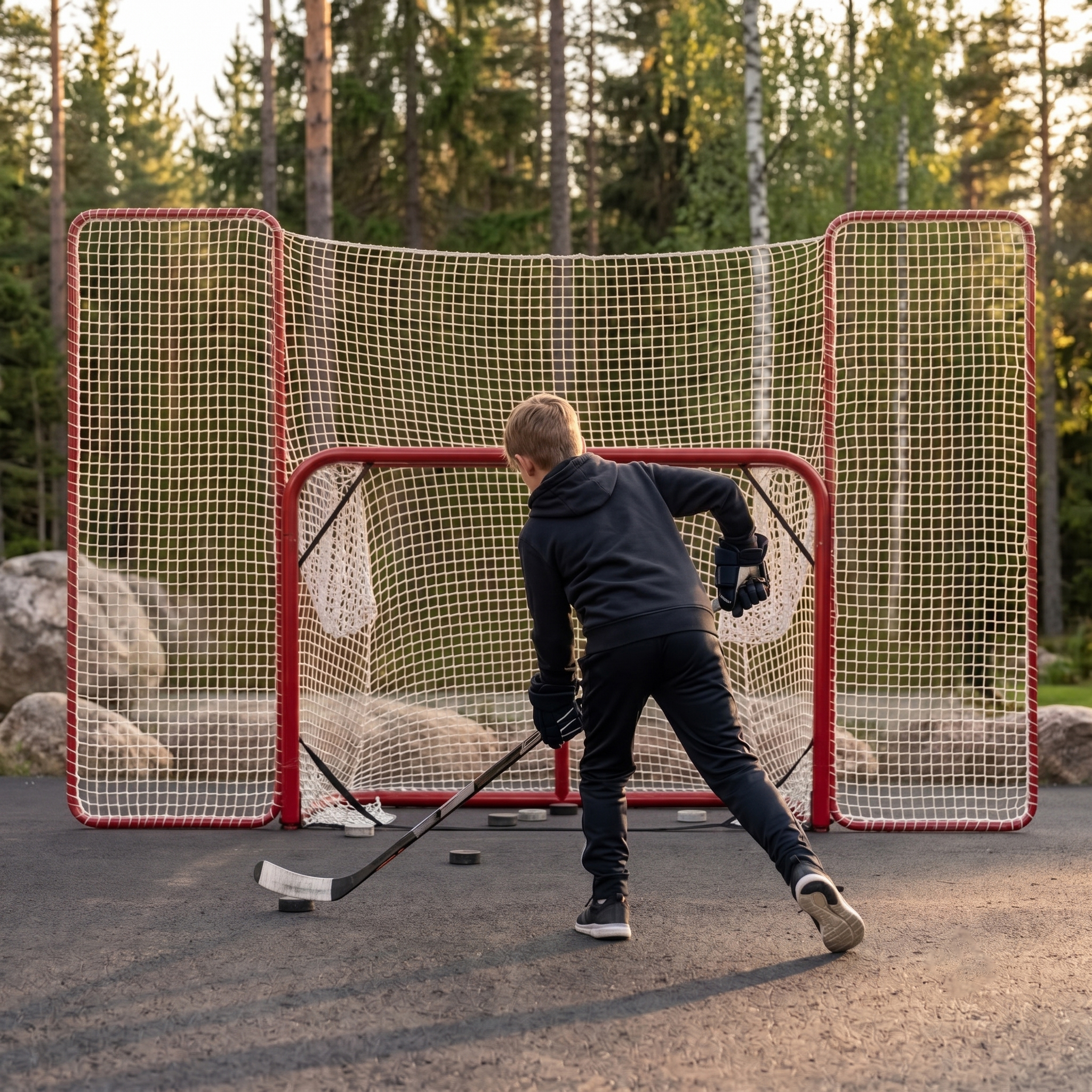 Prosport Hockey Goal Premium with Backstop Net 183x122x75cm