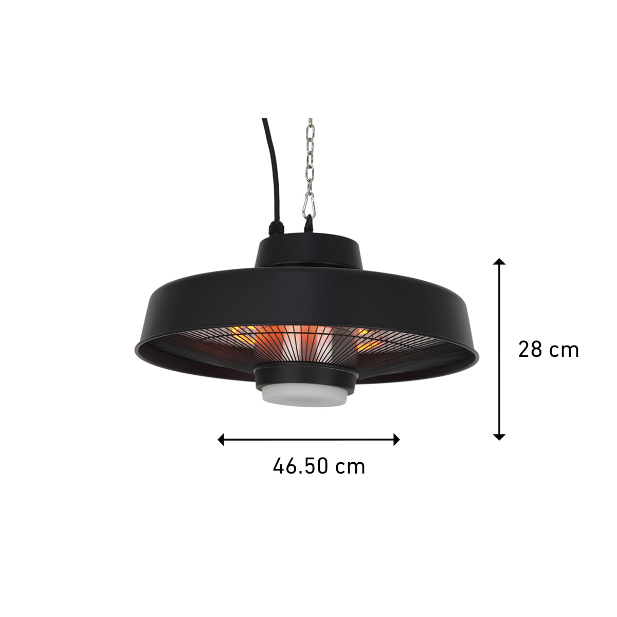 Fornorth Terrassvärmare Tak 2000w LED, Fjärrkontroll