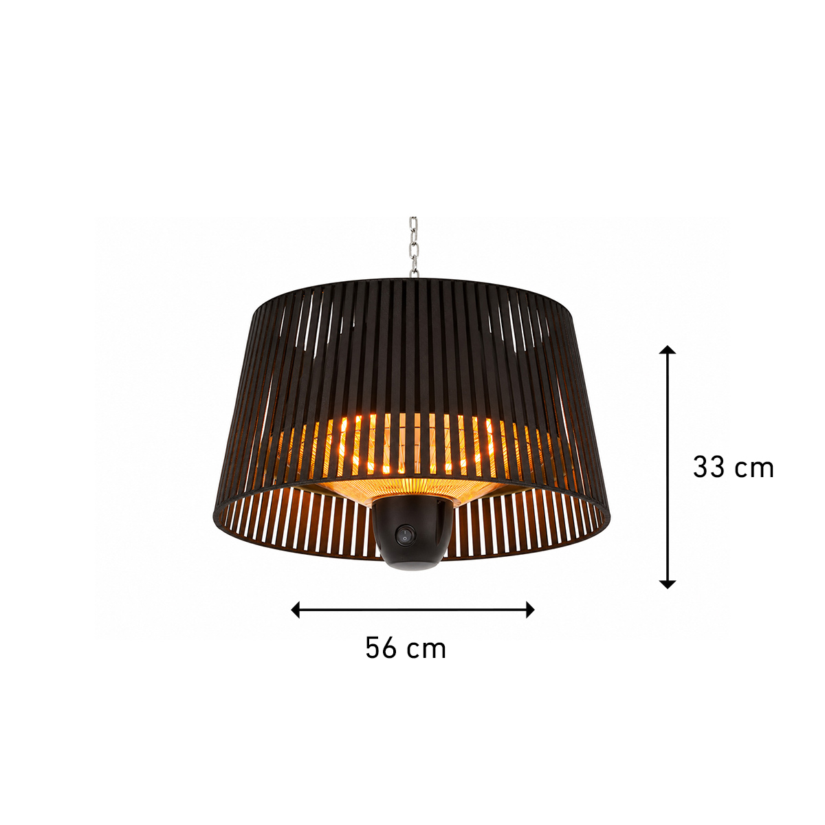 Fornorth Patio Heater for Ceiling with Light, Remote