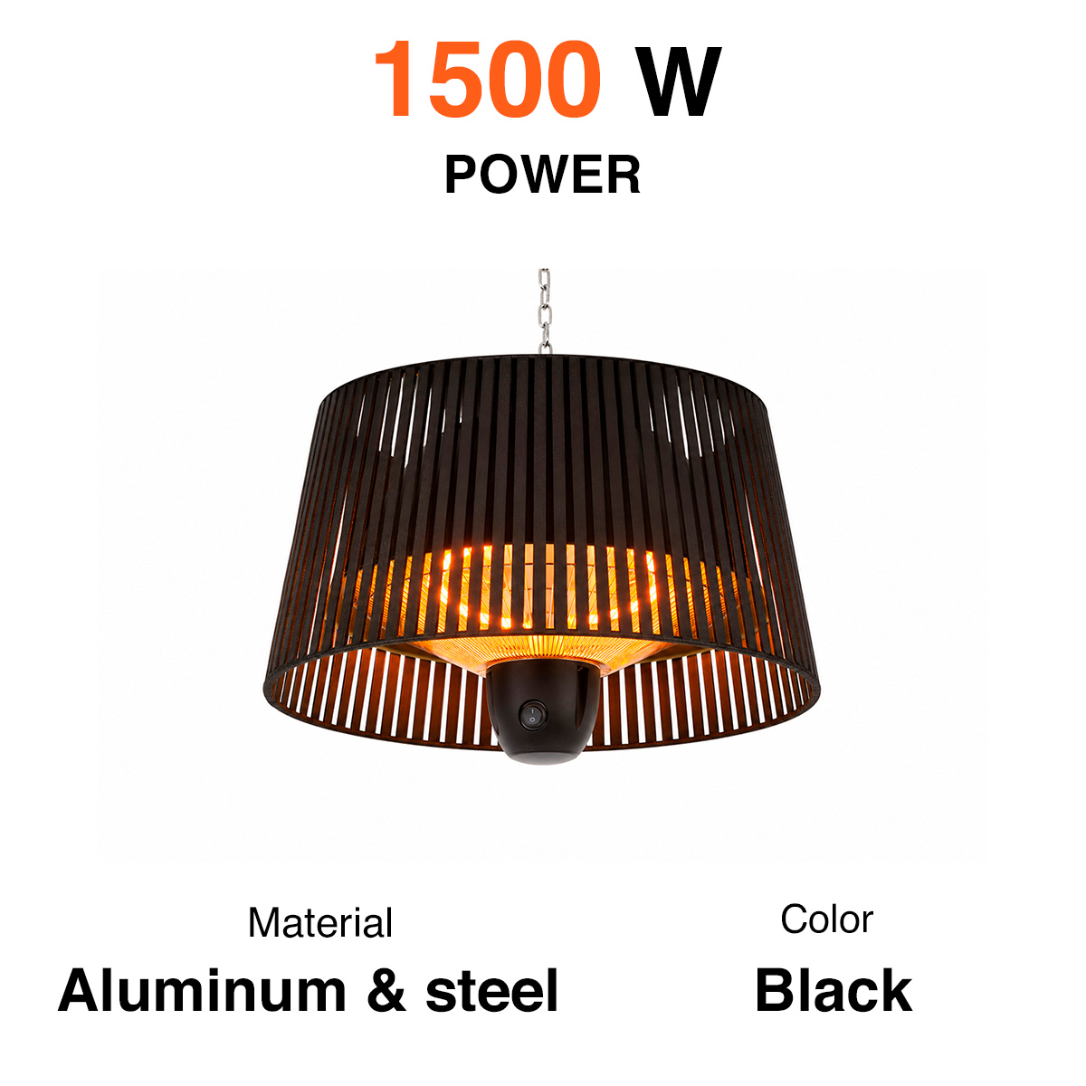 Fornorth Patio Heater for Ceiling with Light, Remote