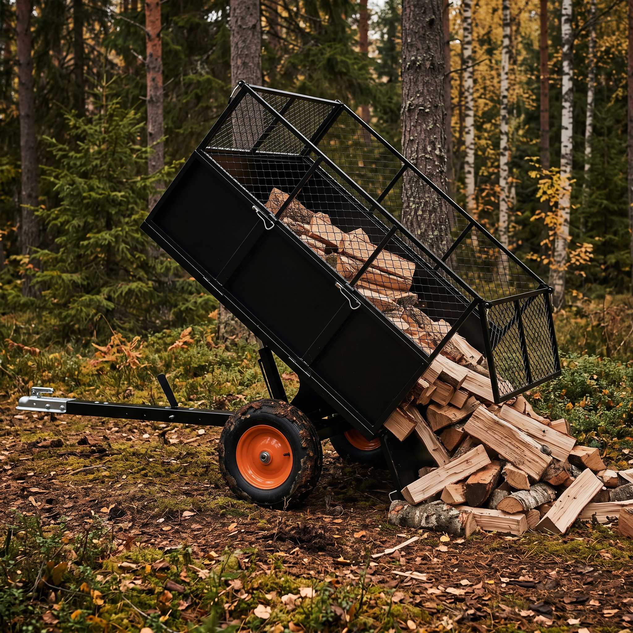 Fornorth ATV kvadracikla piekabe ar pašizgāzēju, 153x76x110cm