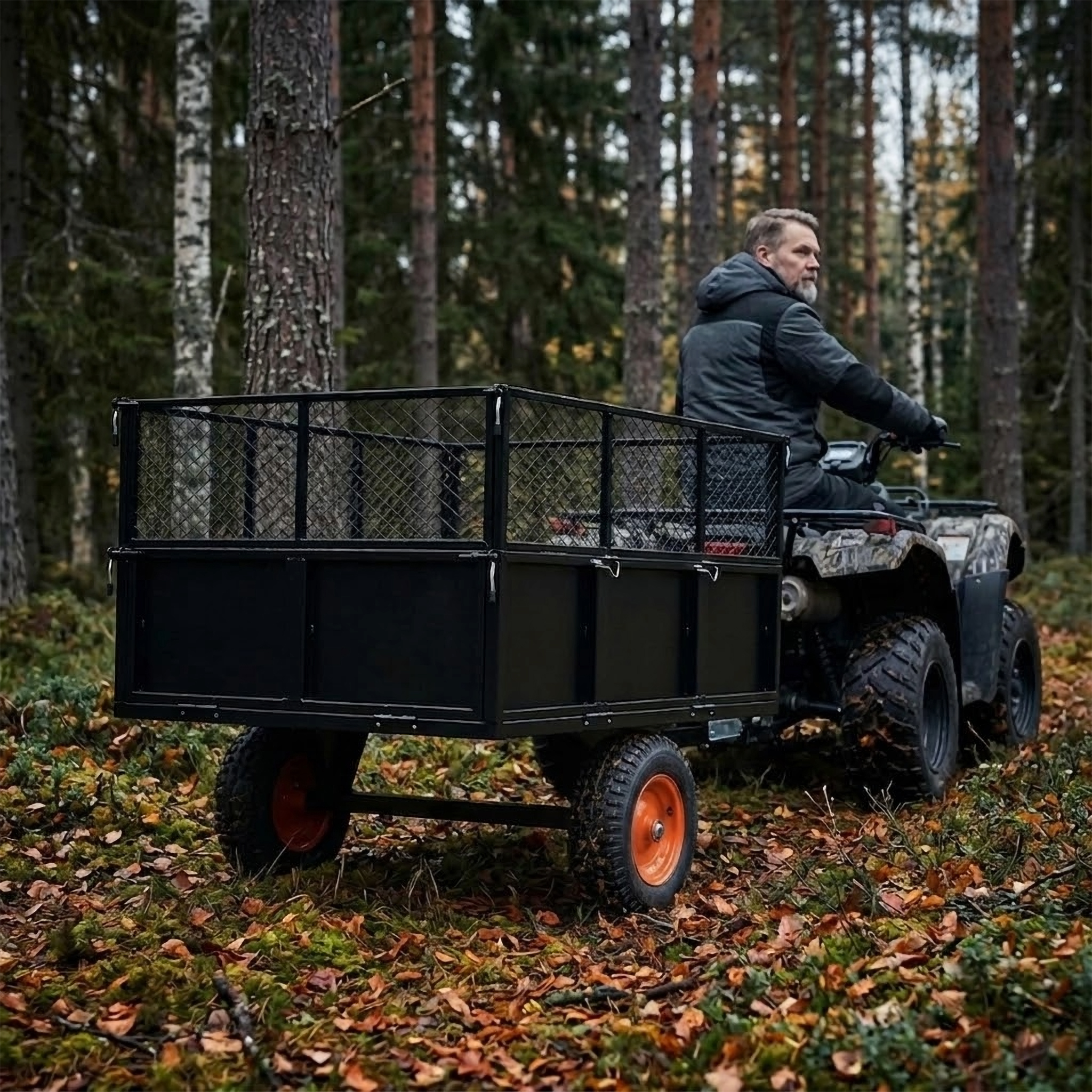 Fornorth Quad Anhänger mit Kipper, 153x76x110cm