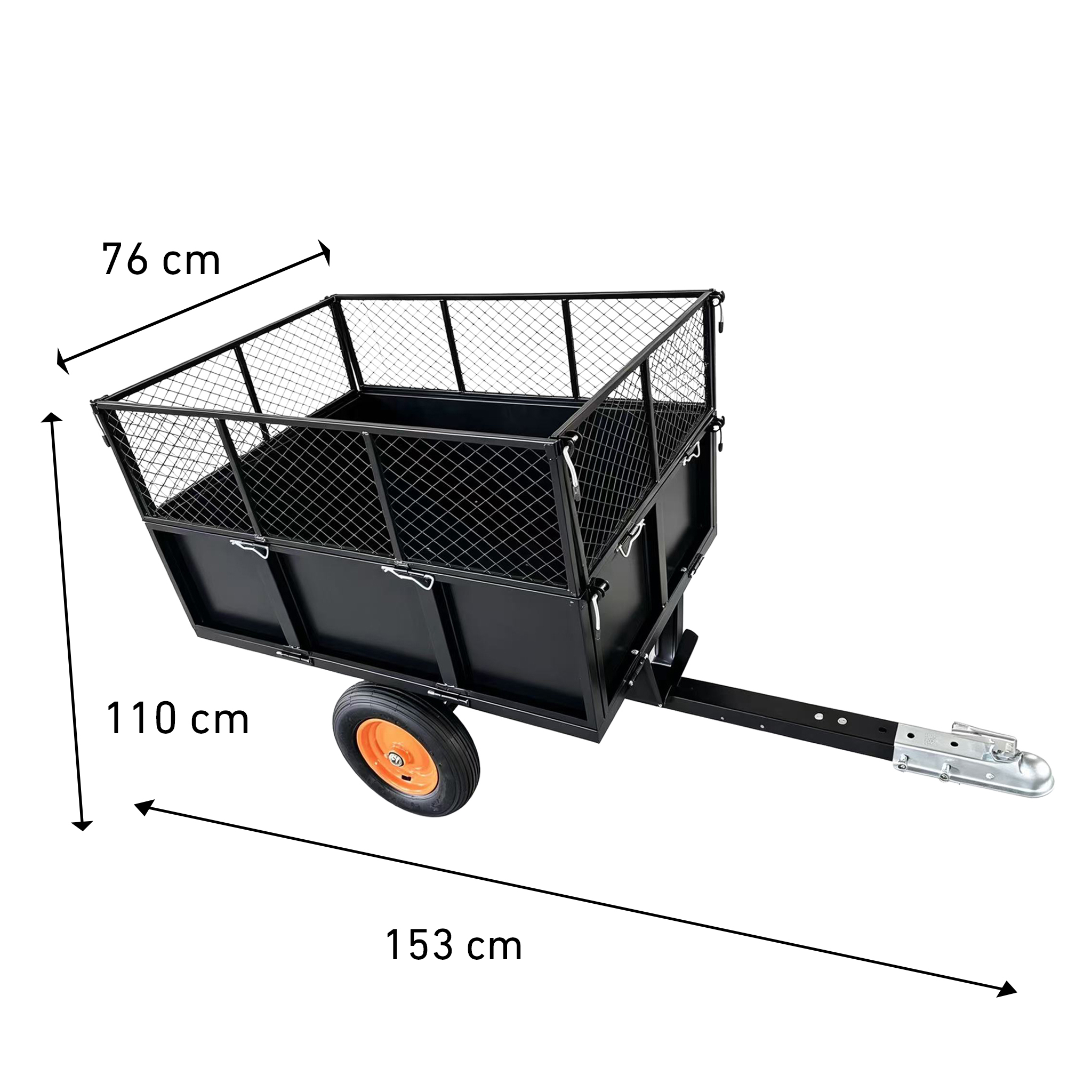 Fornorth ATV Vagn med Tipper, 153x76x110cm