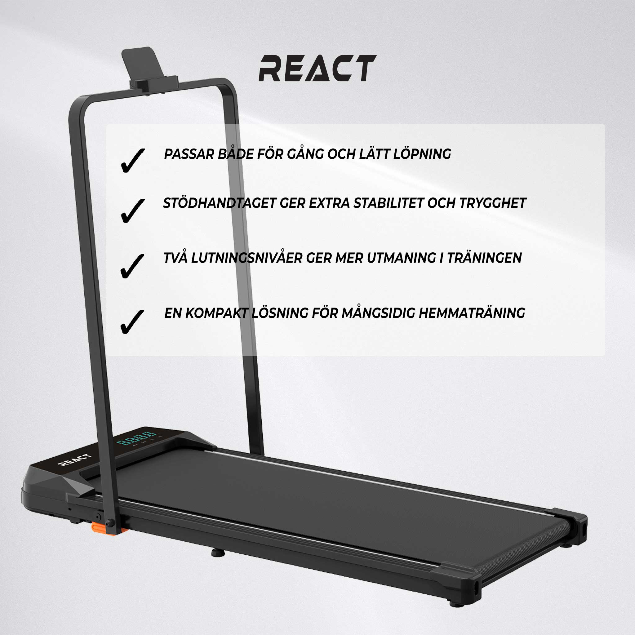 React Under Desk Treadmill 600 with Handle