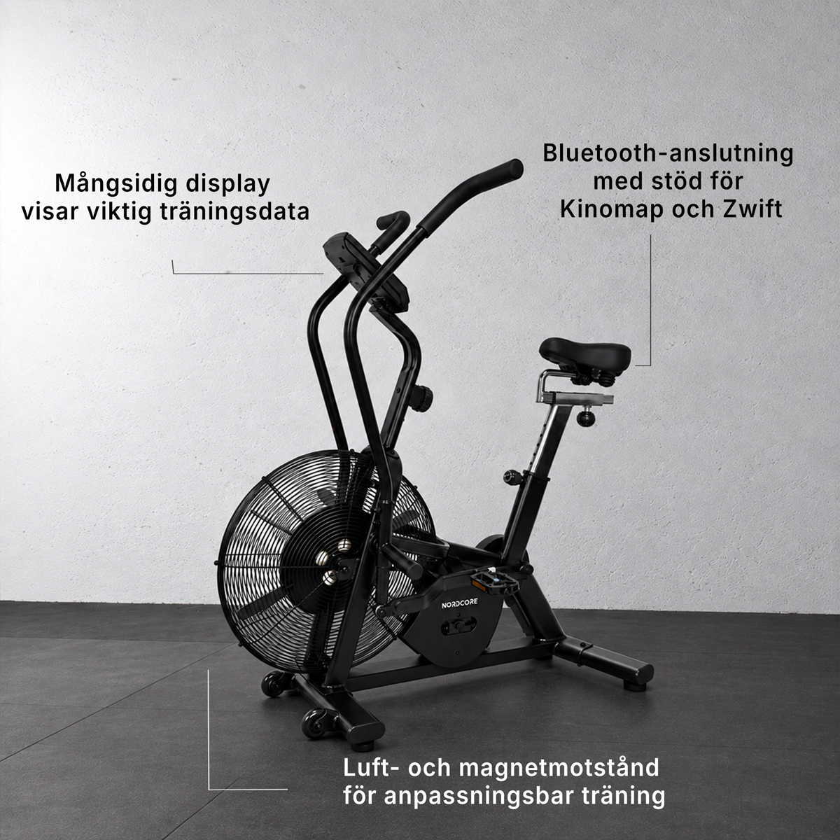Nordcore Air Bike Pro 700 Luftmotståndscykel
