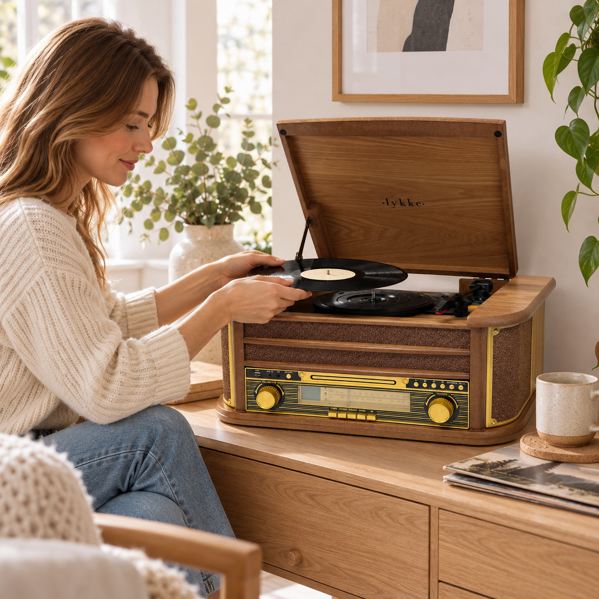 Lykke plašu atskaņotājs Retro AM/FM Bluetooth
