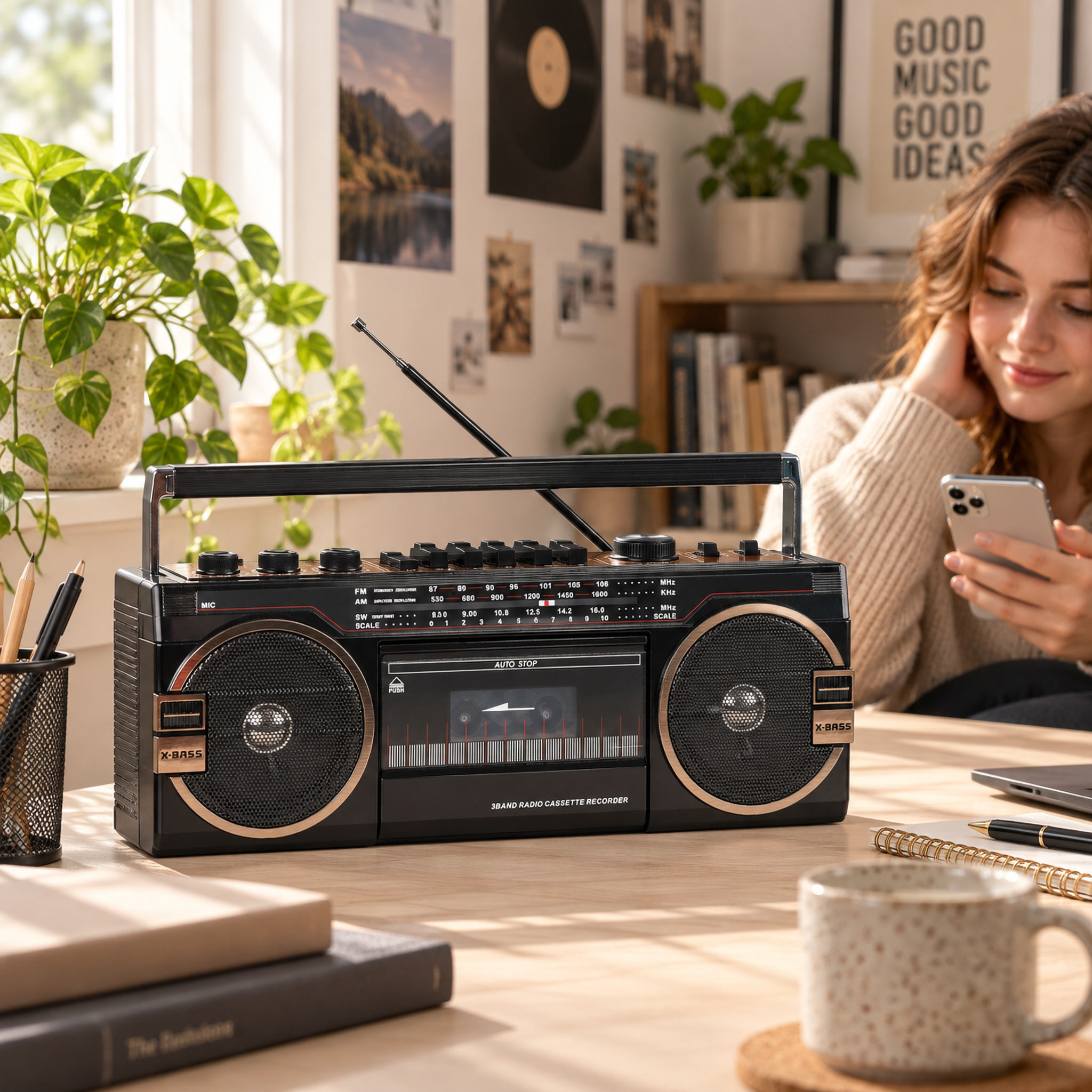 Lykke Kassettbandspelare Retro Bluetooth