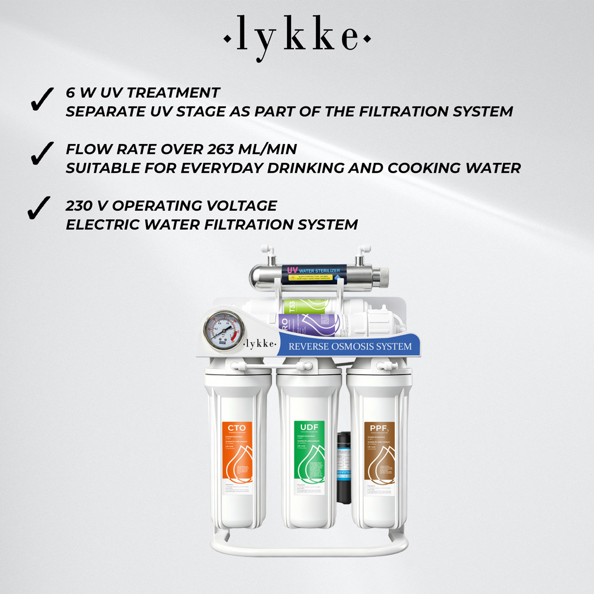 Lykke Reverse Osmosis System Premium