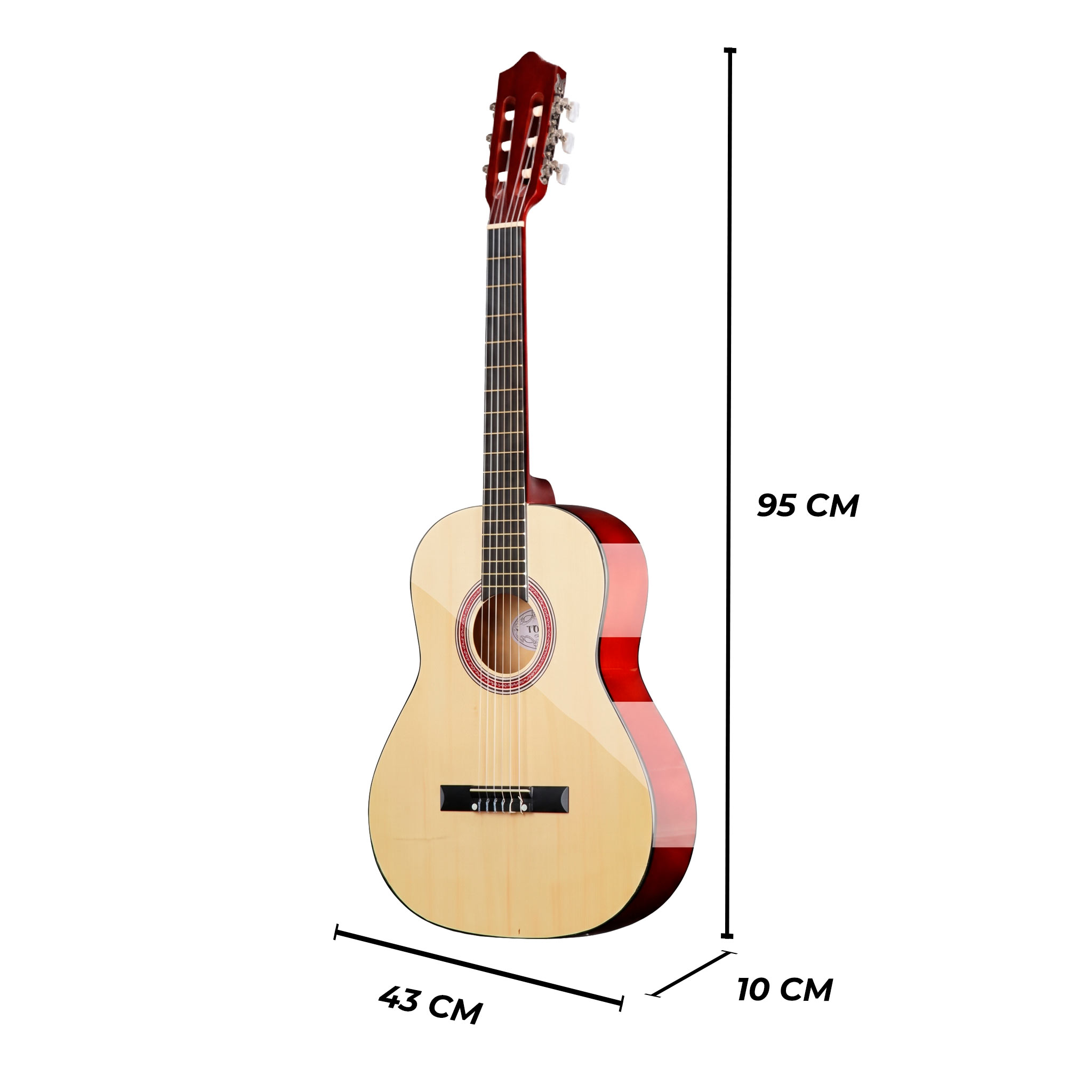 Lykke Acoustic Guitar Classic, size 3/4, 36"