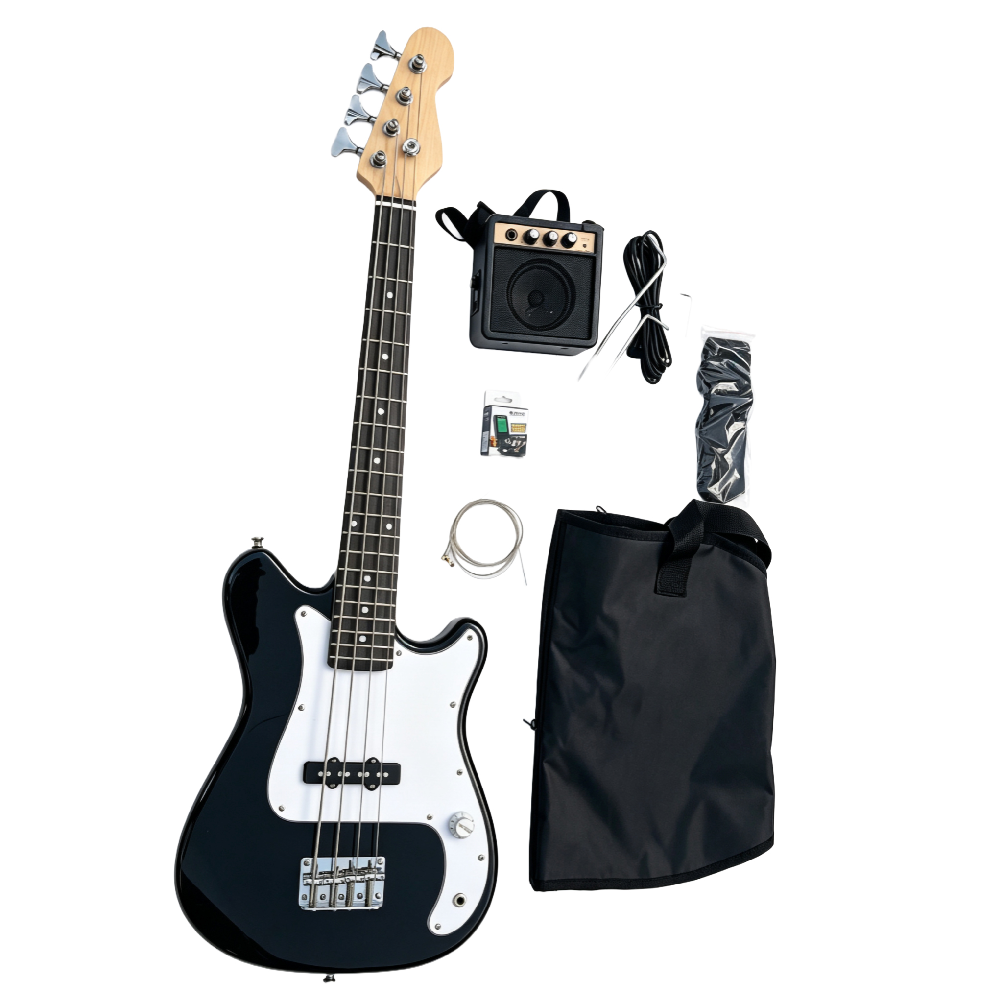 Lykke Elbasgitarrset Harmony, storlek 3/4, 36", 5 W förstärkare