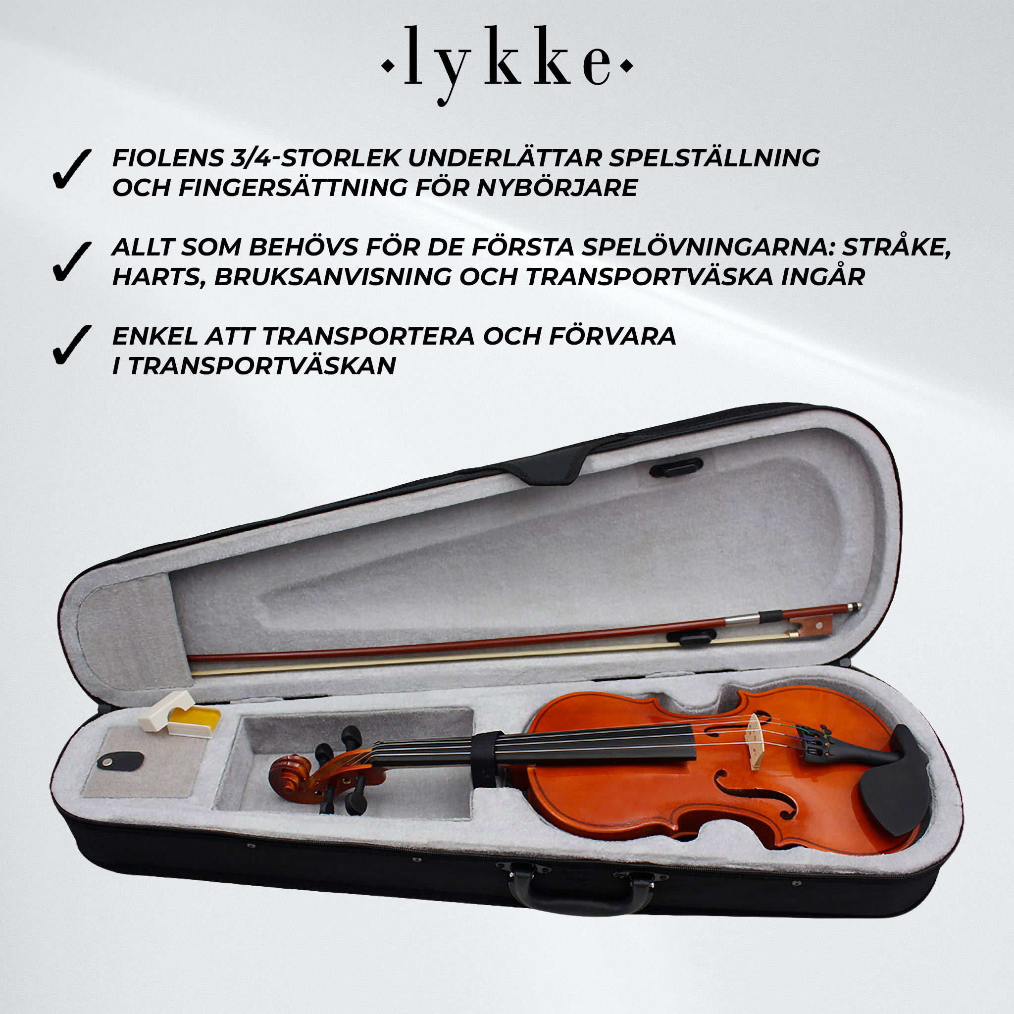 Lykke Fiol Classic, storlek 3/4, 14"