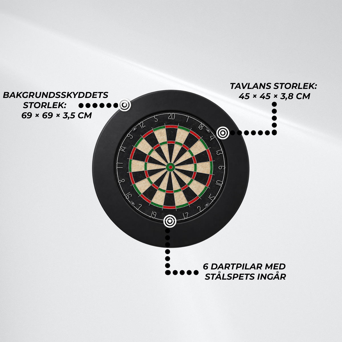 React Darttavla + Skyddsring