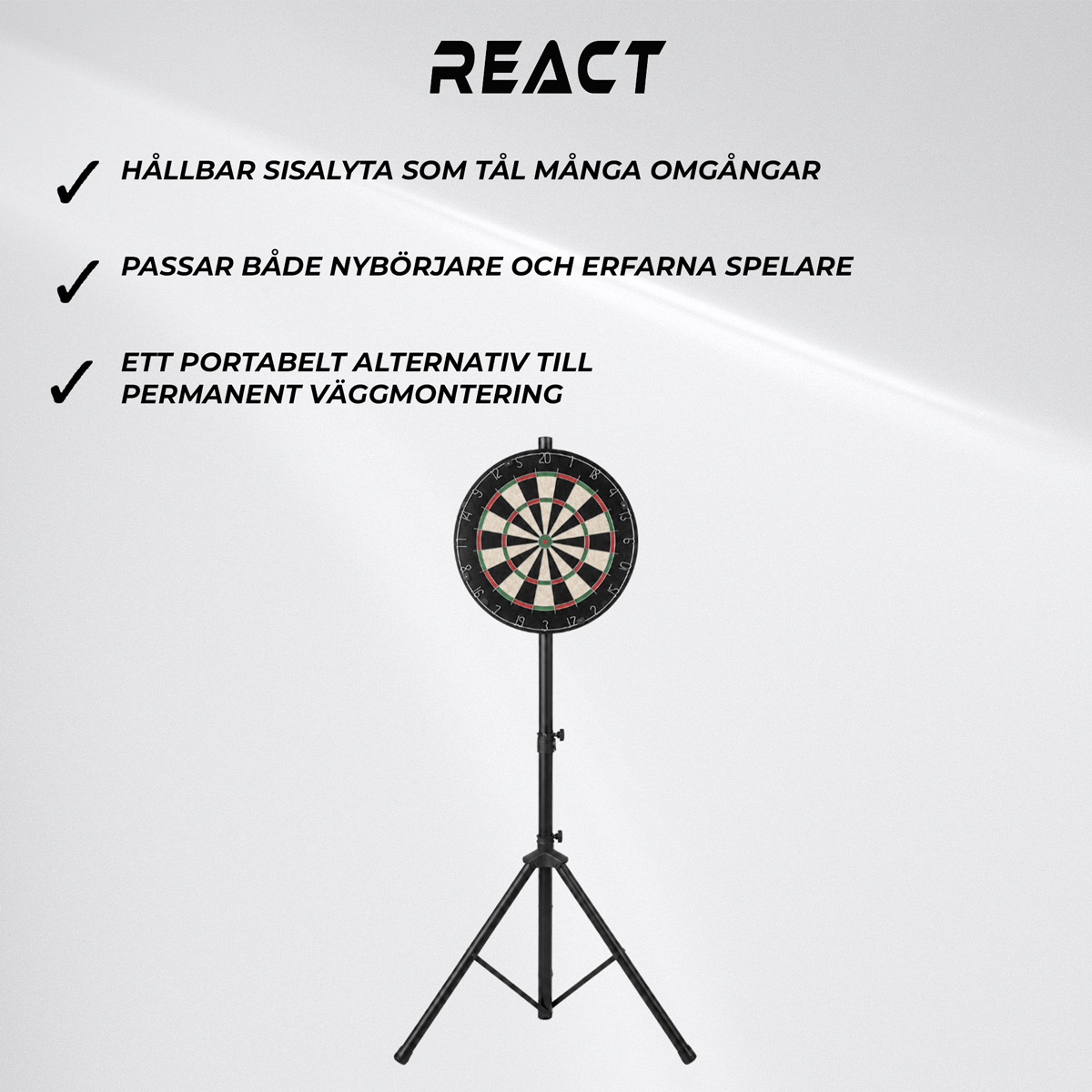 React Darttavla + Stativ