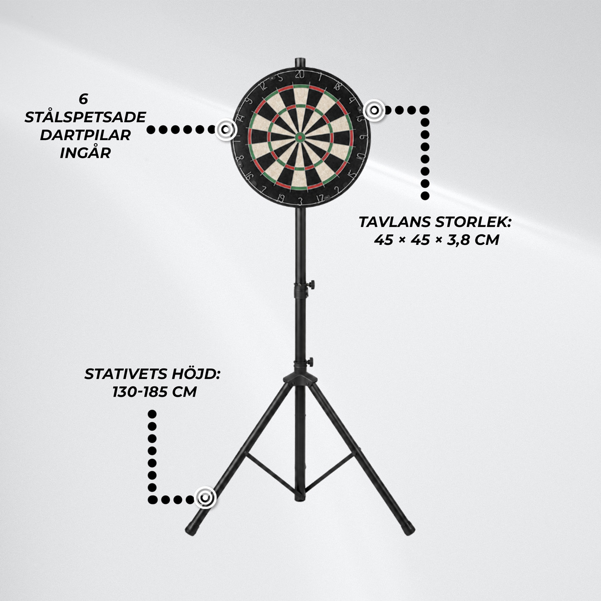 React Darttavla + Stativ