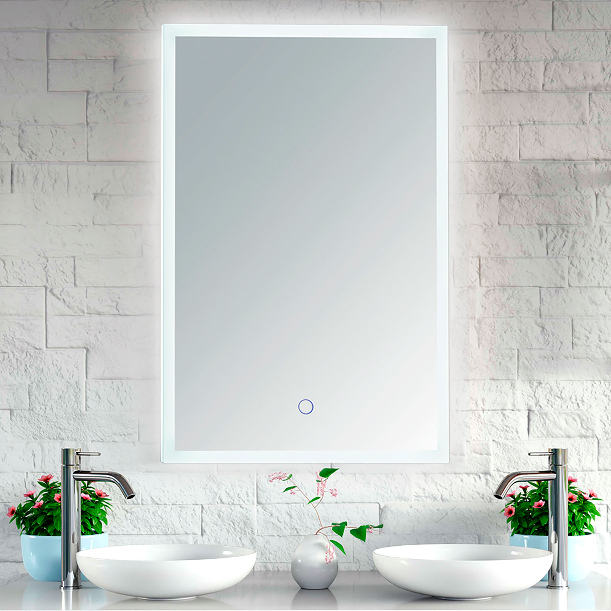 LED-ljusspegel FTLIGHT, 30W, 500x700x35mm, pekbrytare, dimbar, IP41
