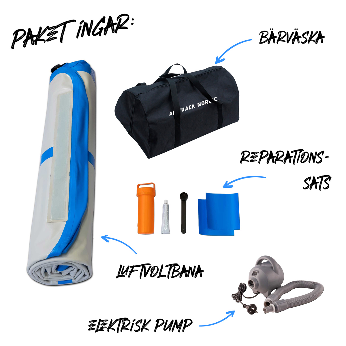 AirTrack Nordic Home 3m Luftvoltbana
