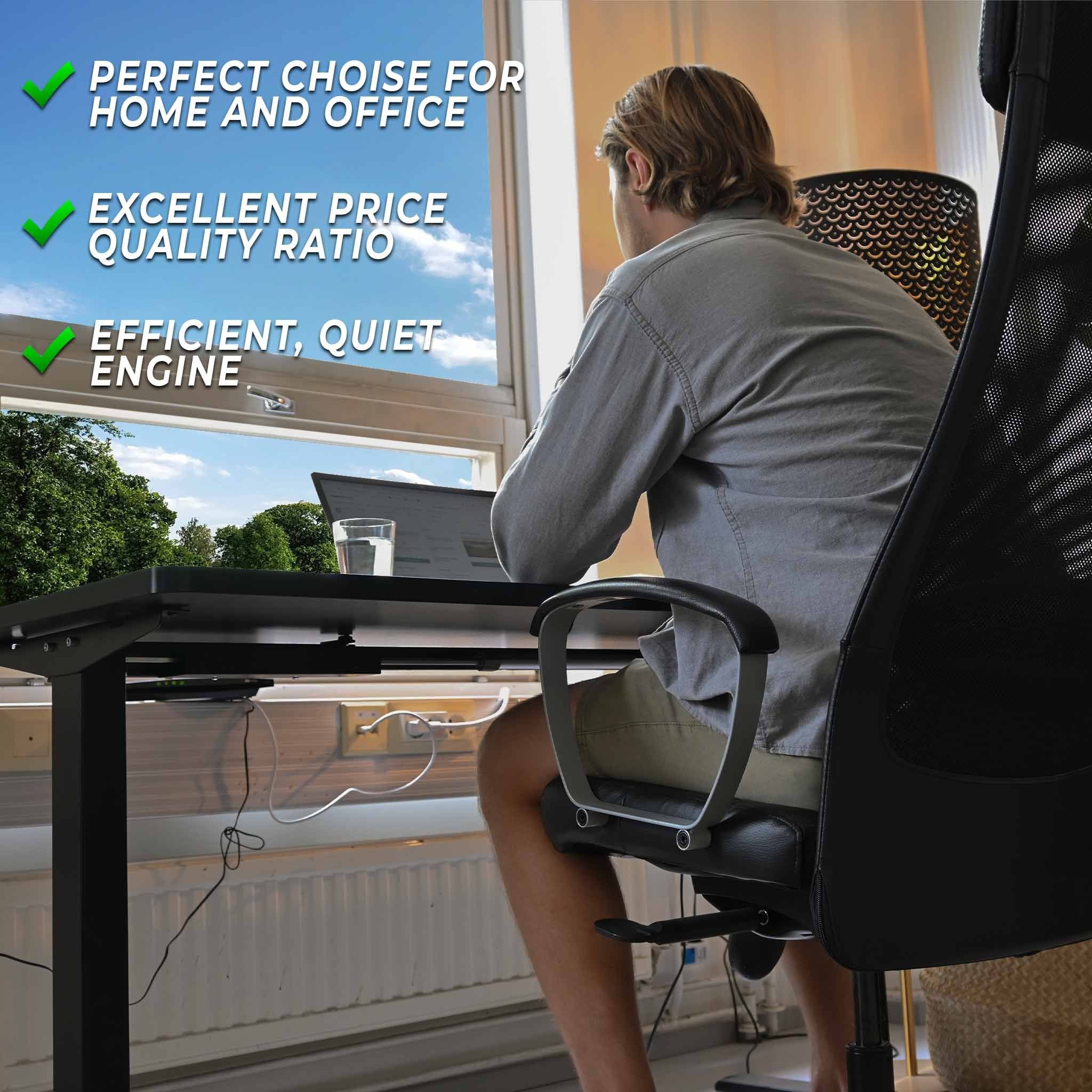 Lykke Electric Standing Desk M100, black, 120 x 60 cm