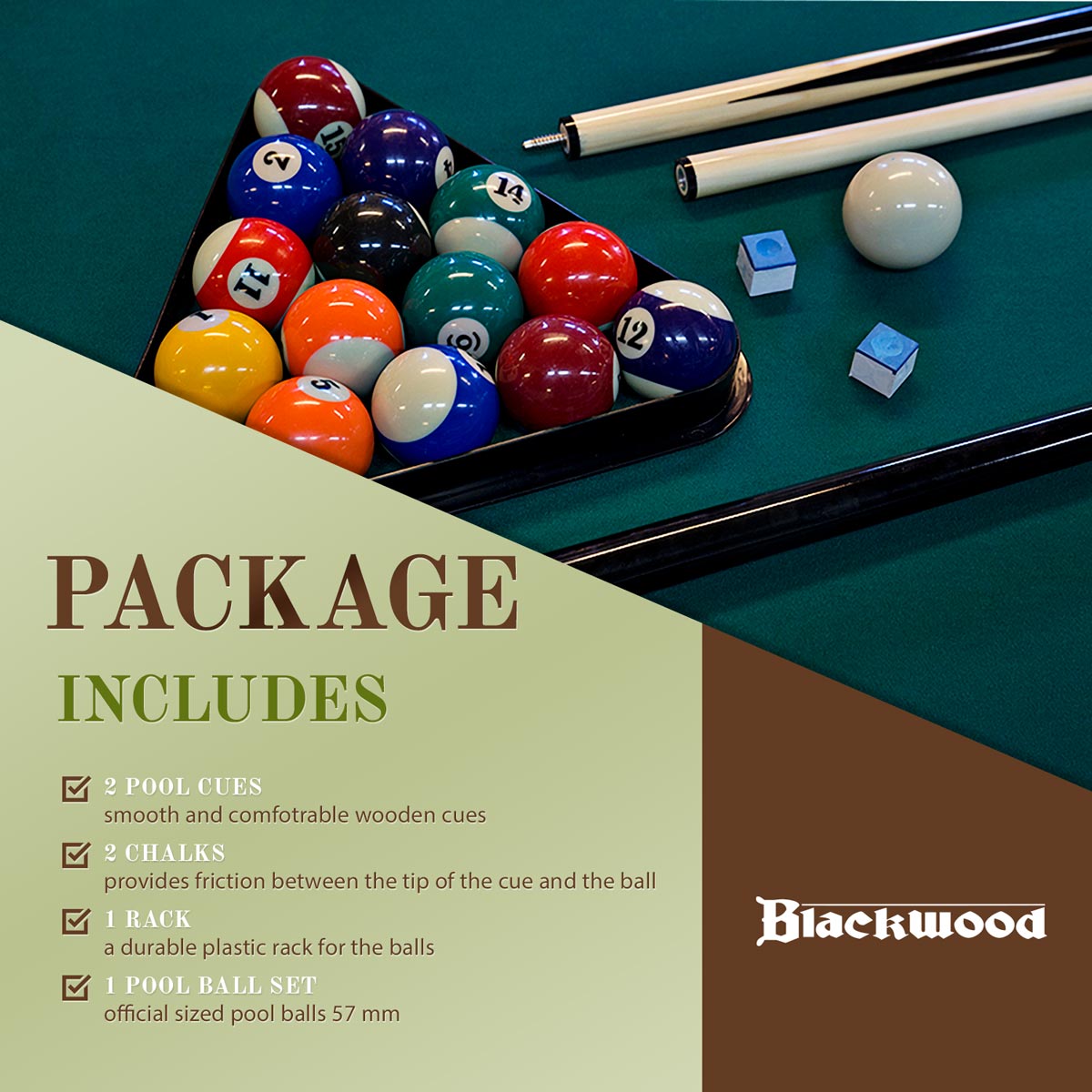 Blackwood Pool Table Official 8'