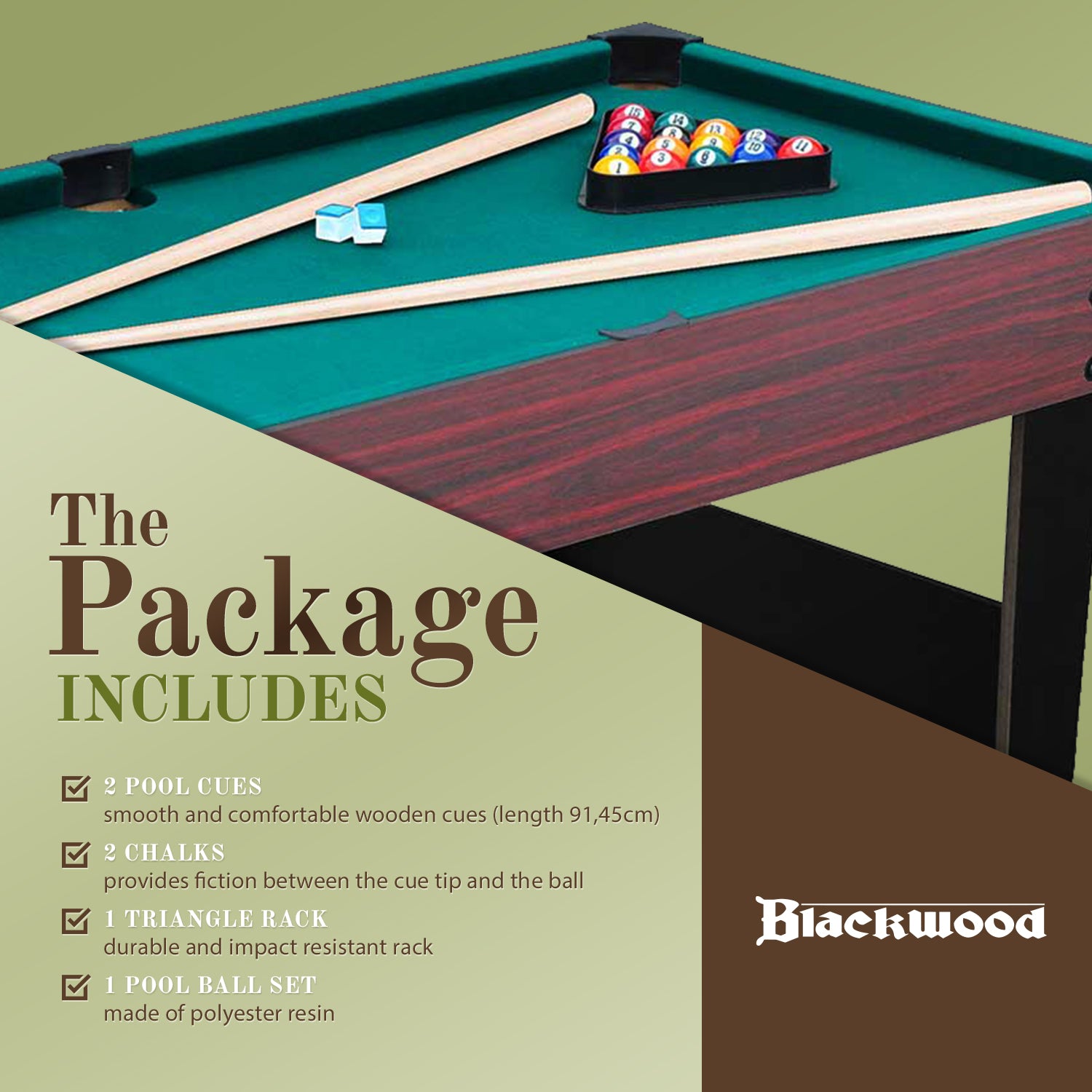Blackwood Pool Table Junior 4'