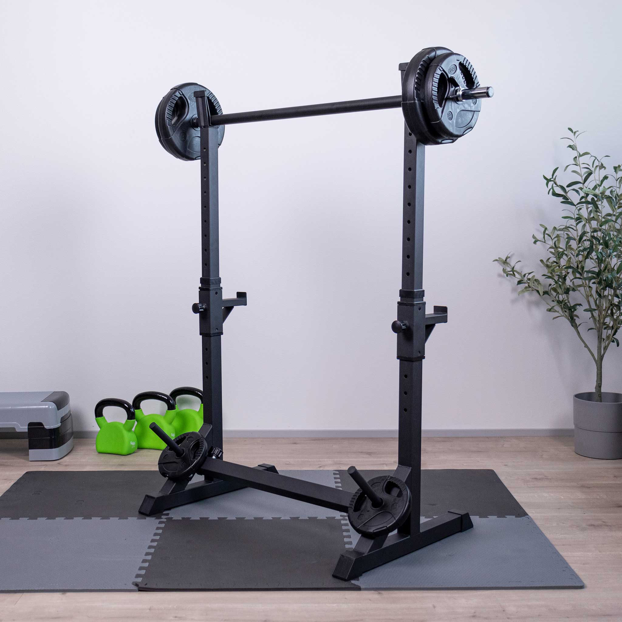 Nordcore Half Rack Core skivstångsställning 107x60x150 cm, Svart
