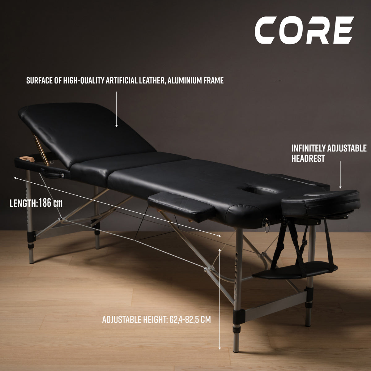 Core Massage Table A300, black