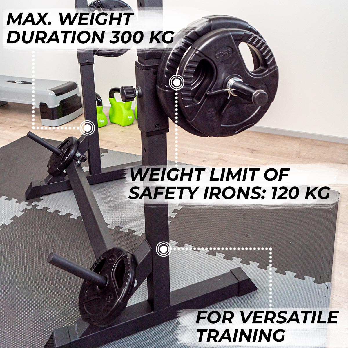 Core Half Rack Squat Rack 107X60X150 cm, black