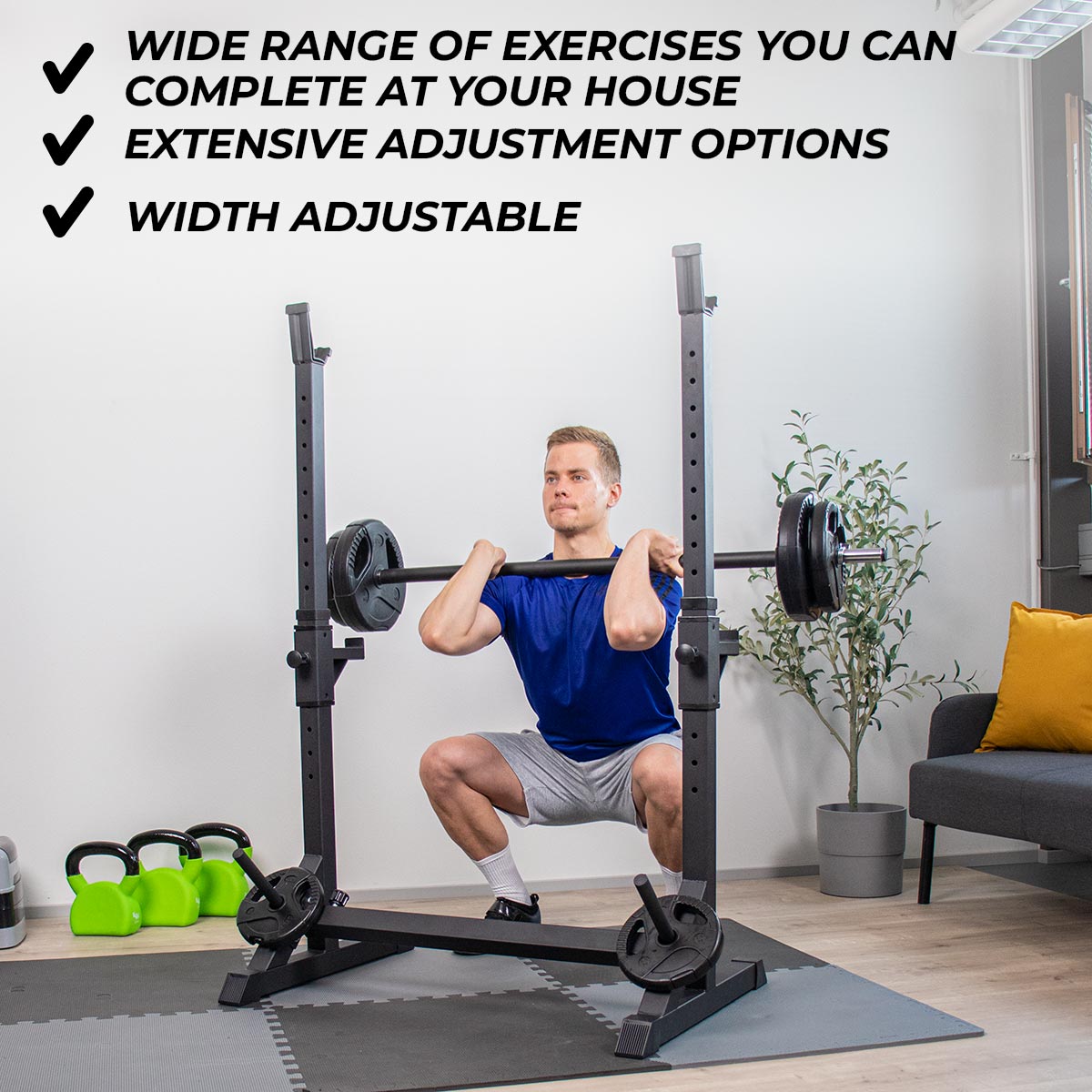 Core Half Rack Squat Rack 107X60X150 cm, black
