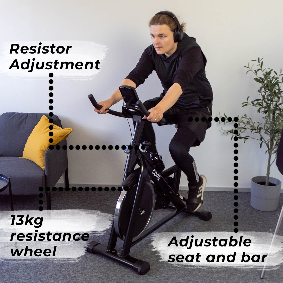 Core Indoor Cycle 1300, black
