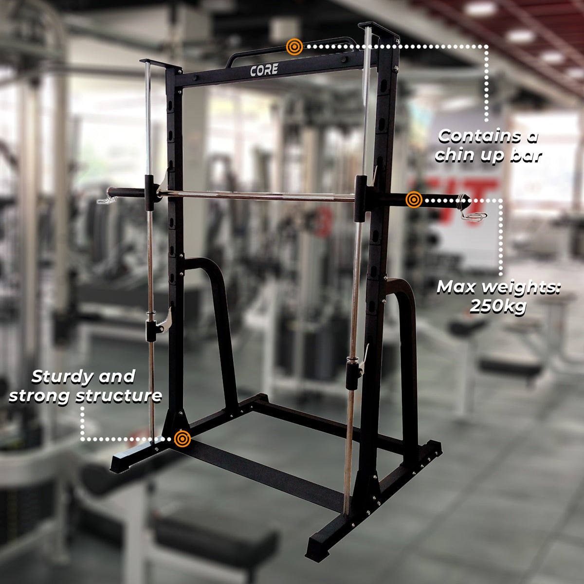 Core Smith Machine Half Rack Squat rack