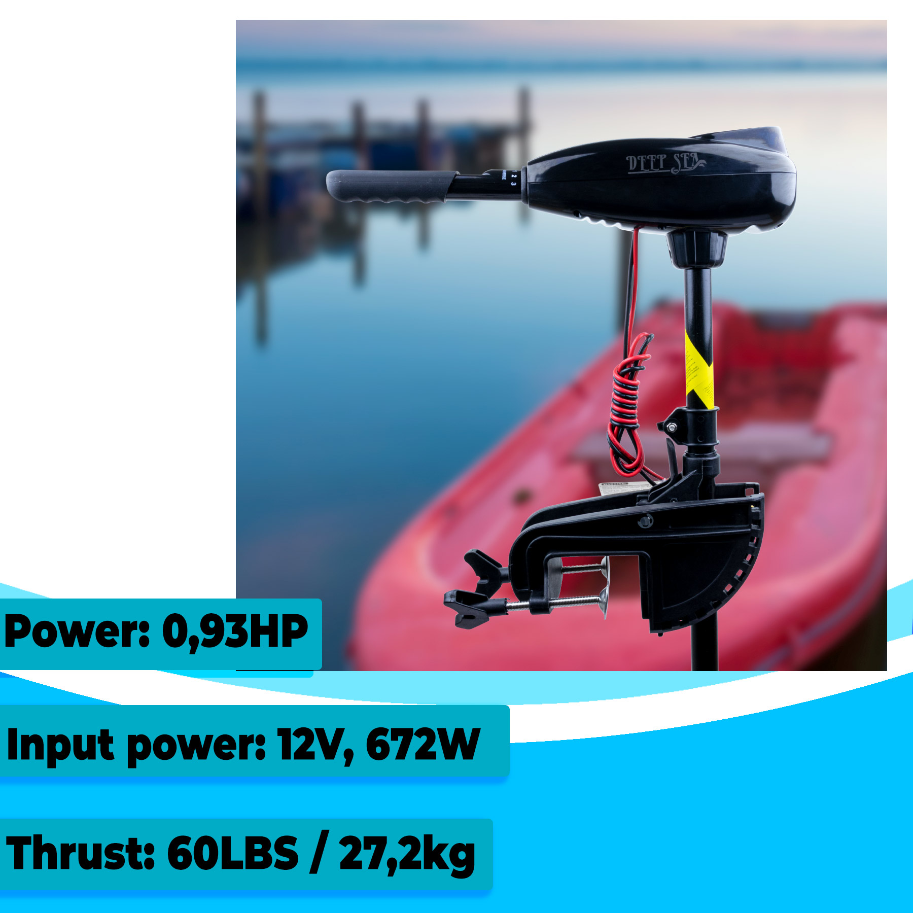 Deep Sea Electric Outboard Motor 60lbs