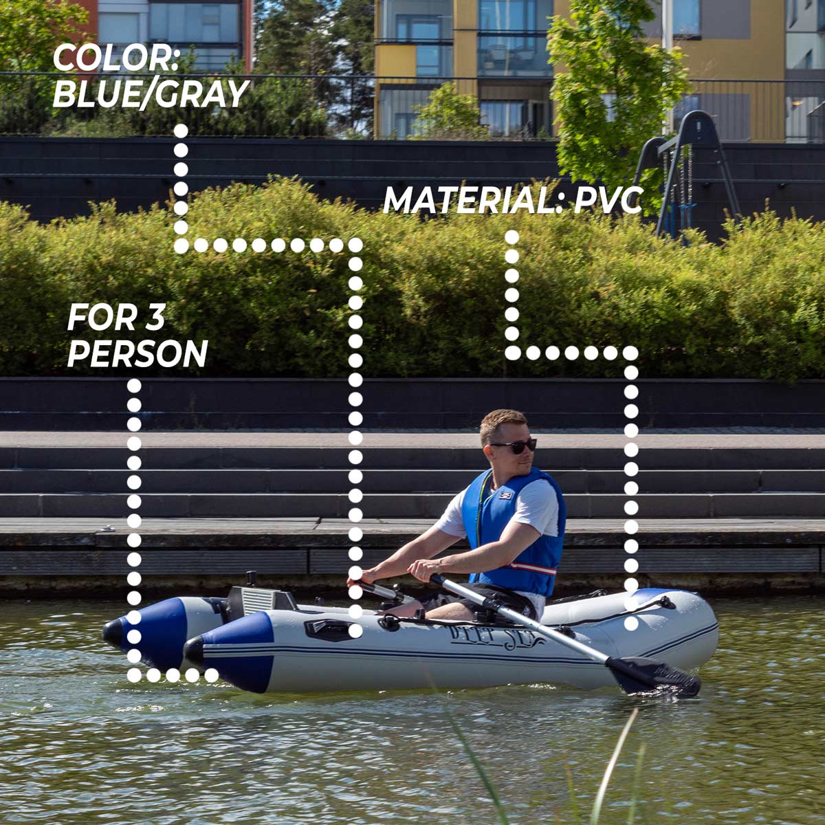 Deep Sea Inflatable Boat Pro, 2 person