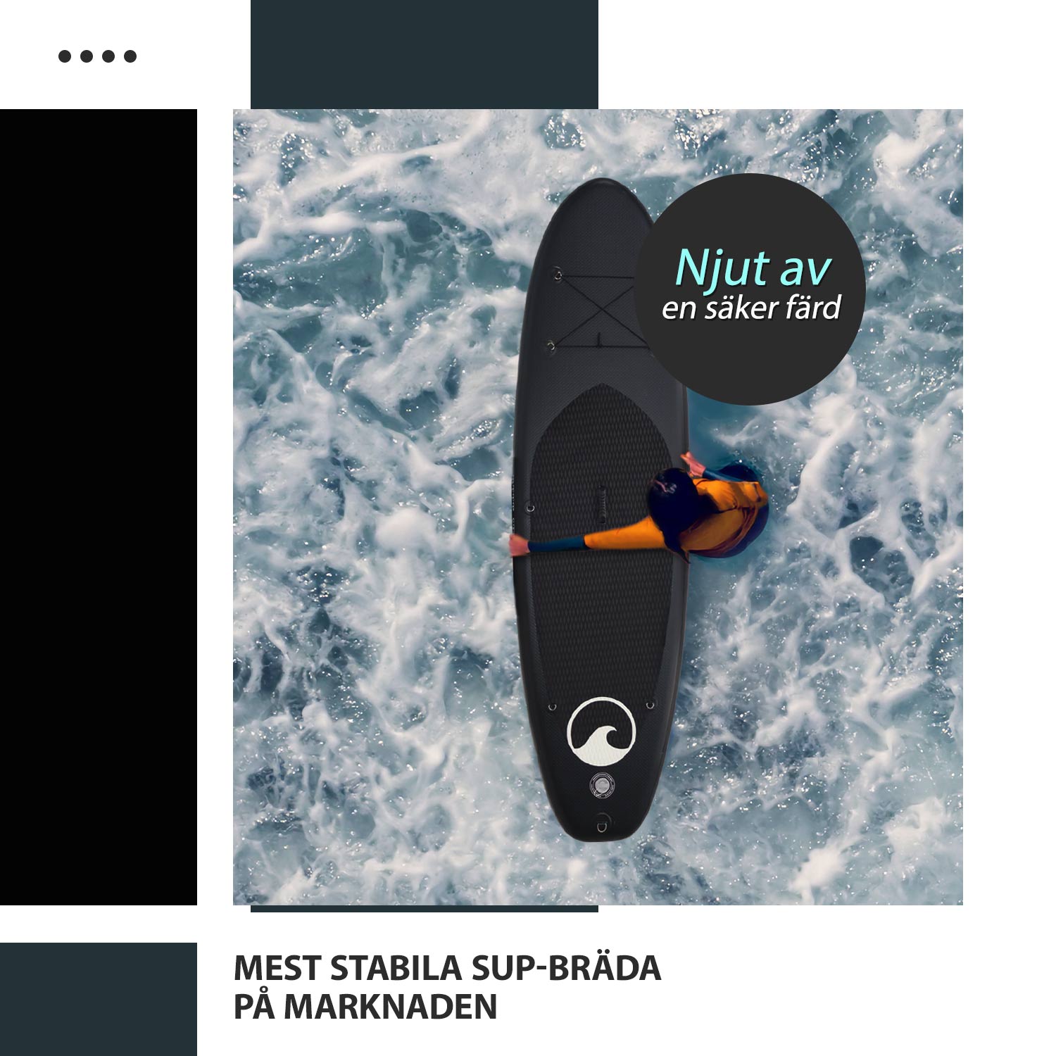 Deep Sea SUP-brädset Standard, svart