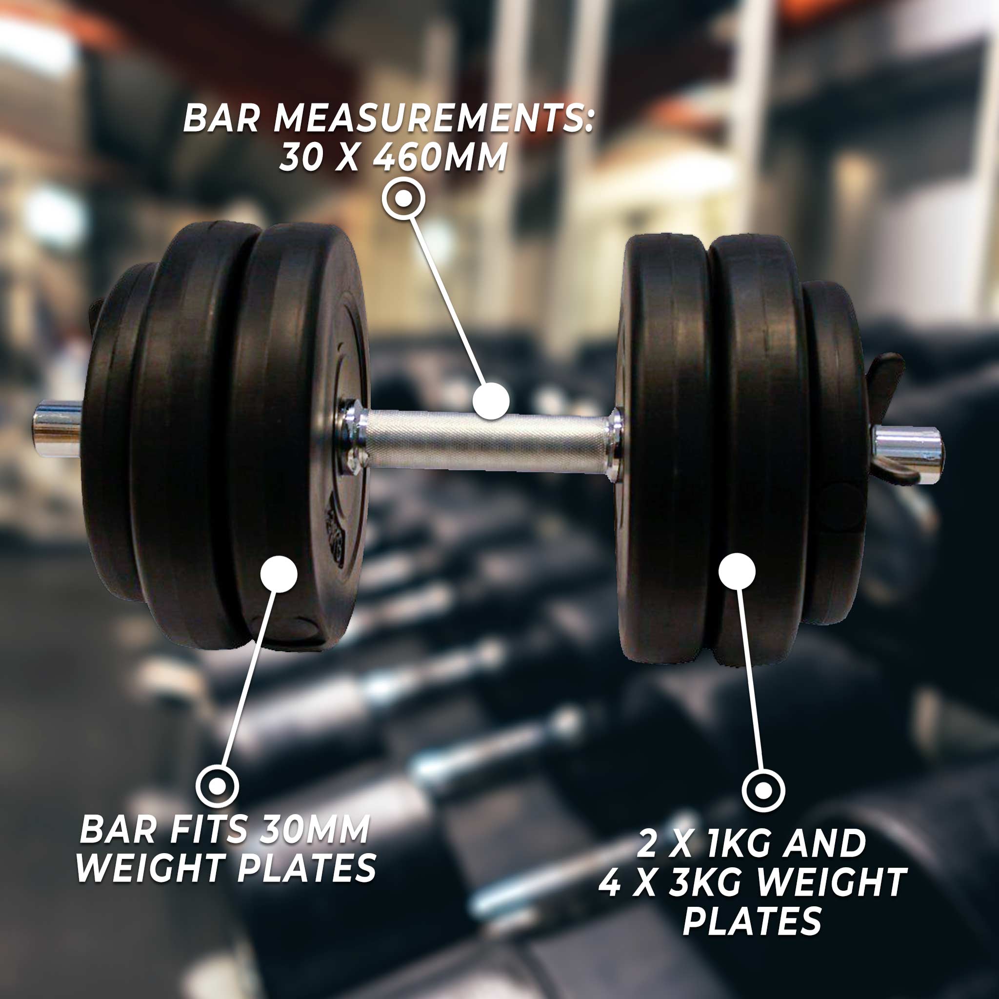 Fit'n Shape Adjustable Dumbbell 15kg
