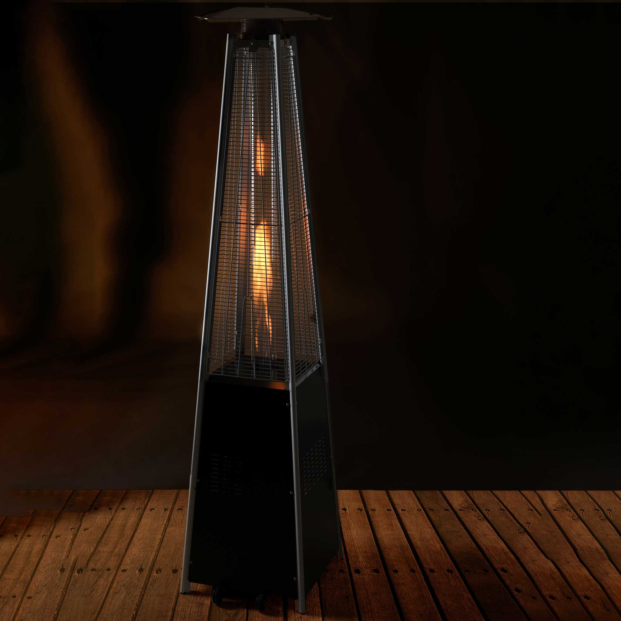 Fornorth Patio Heater Pyramid 13kW gas powered, black