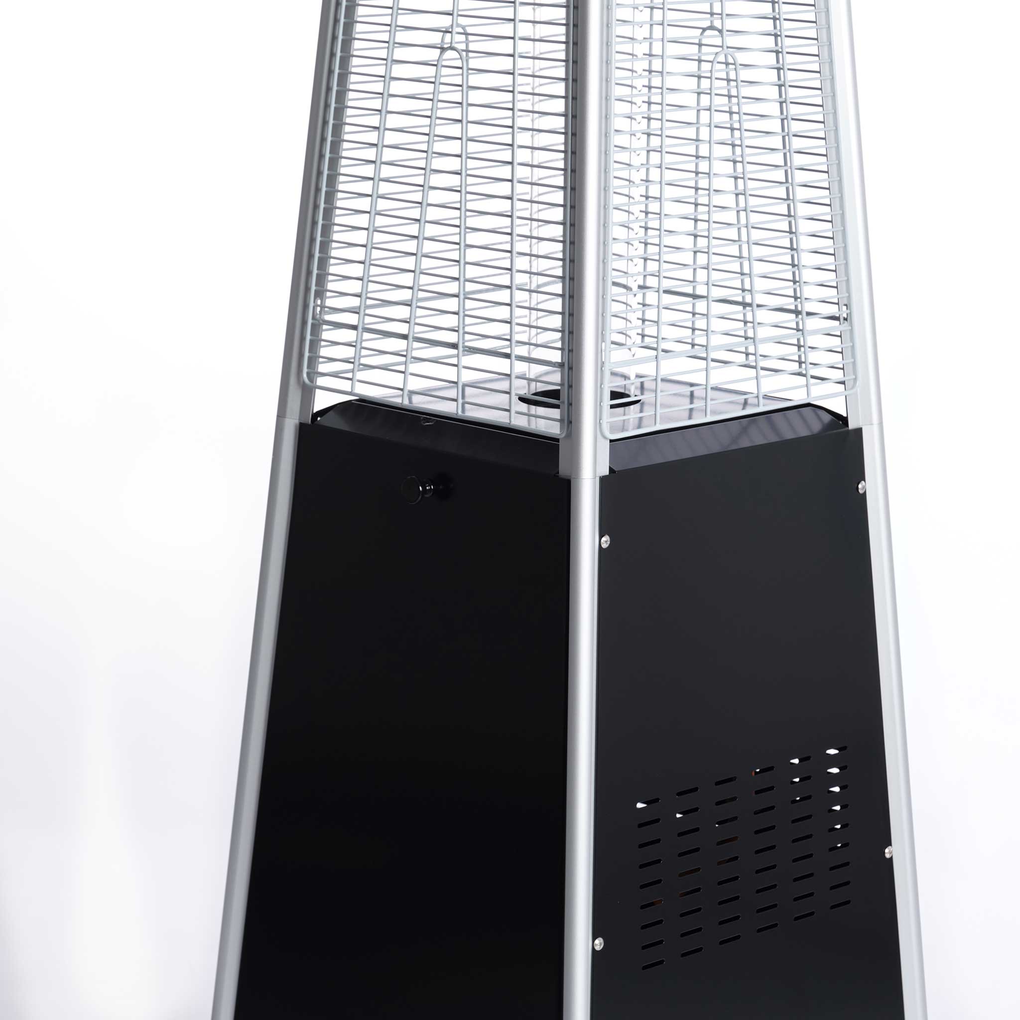 Fornorth Patio Heater Pyramid 13kW gas powered, black