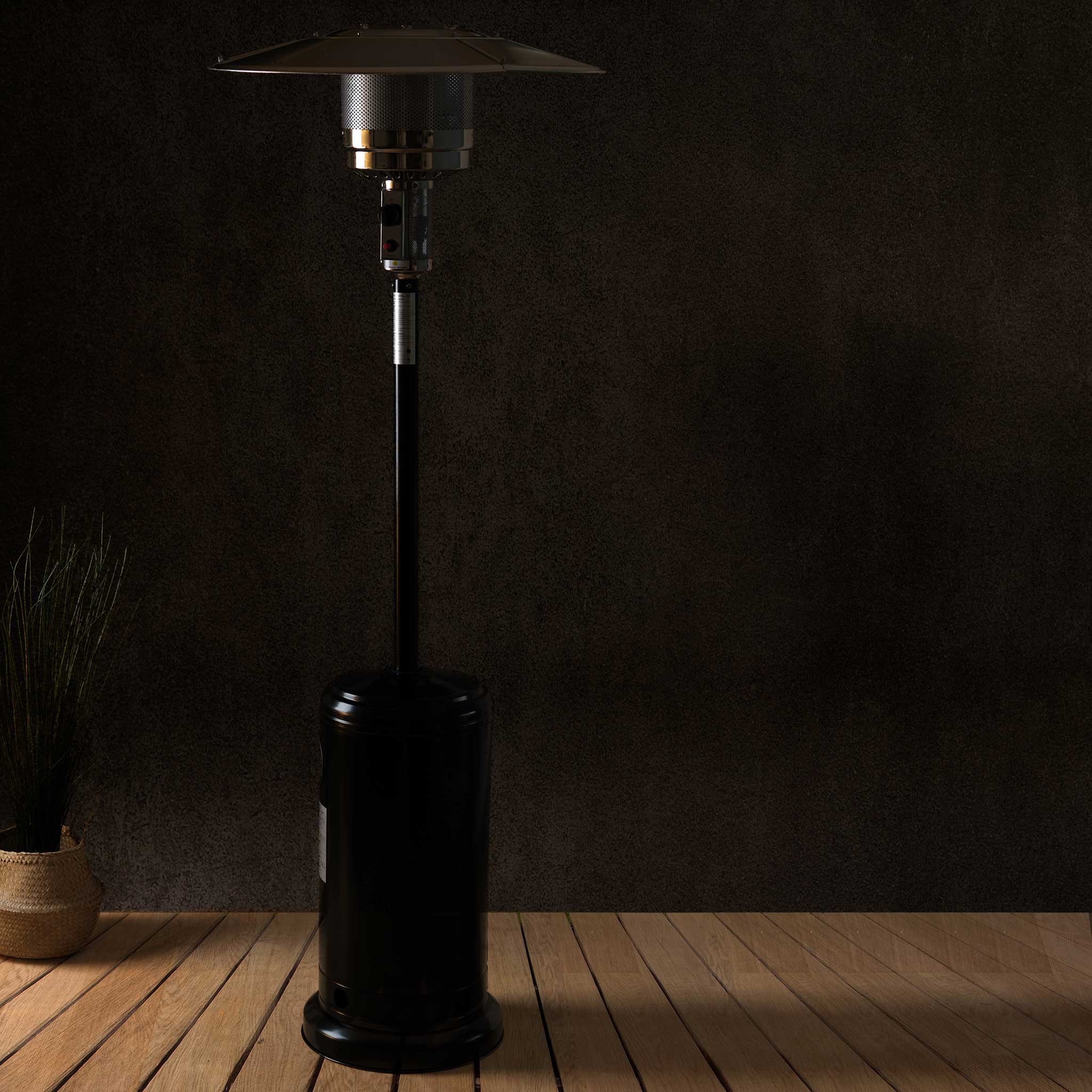 Fornorth Patio Heater Stand Patio 13kW gas powered, black